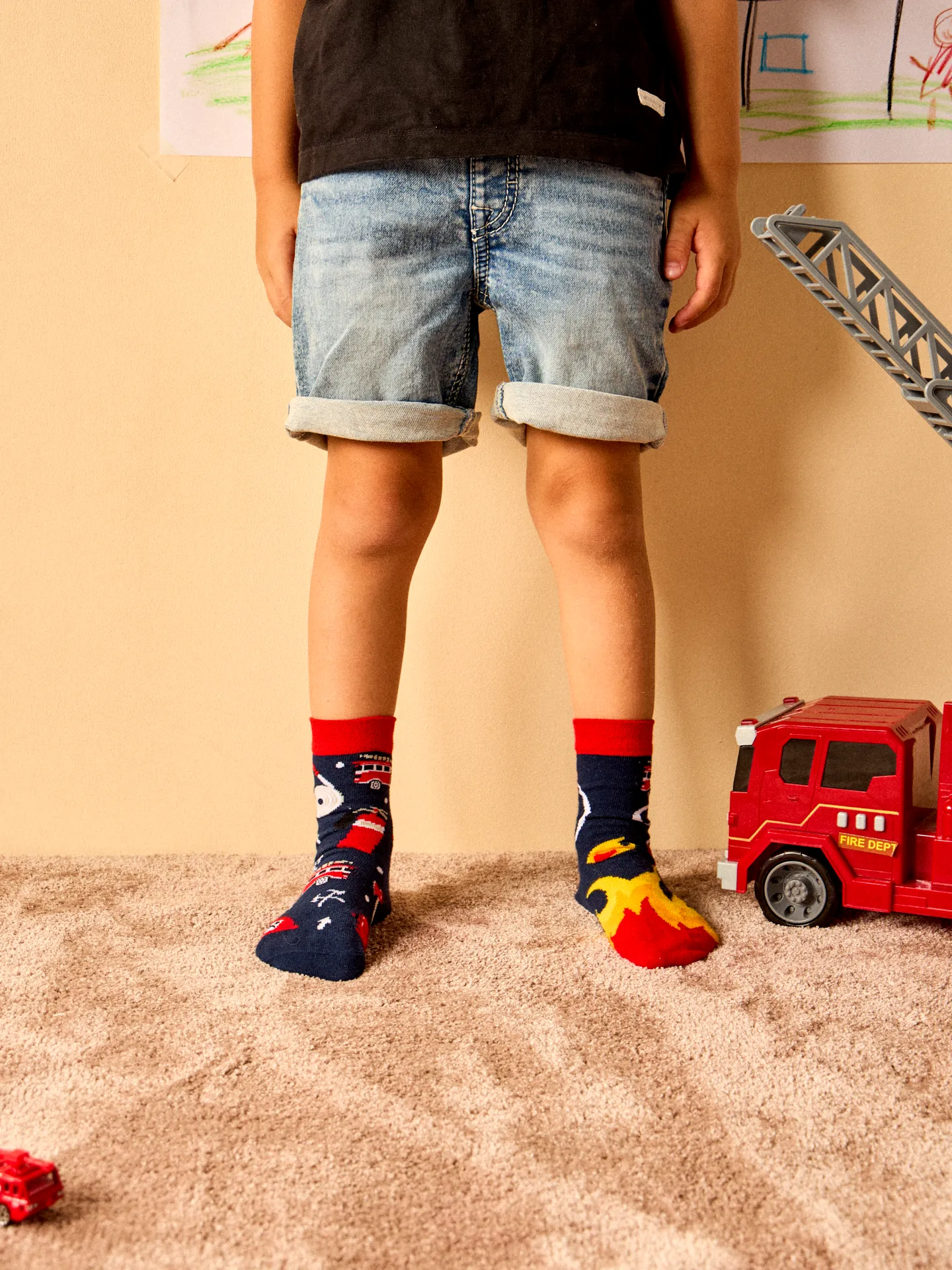 Vrolijke kindersokken Brandweerman - Image 2