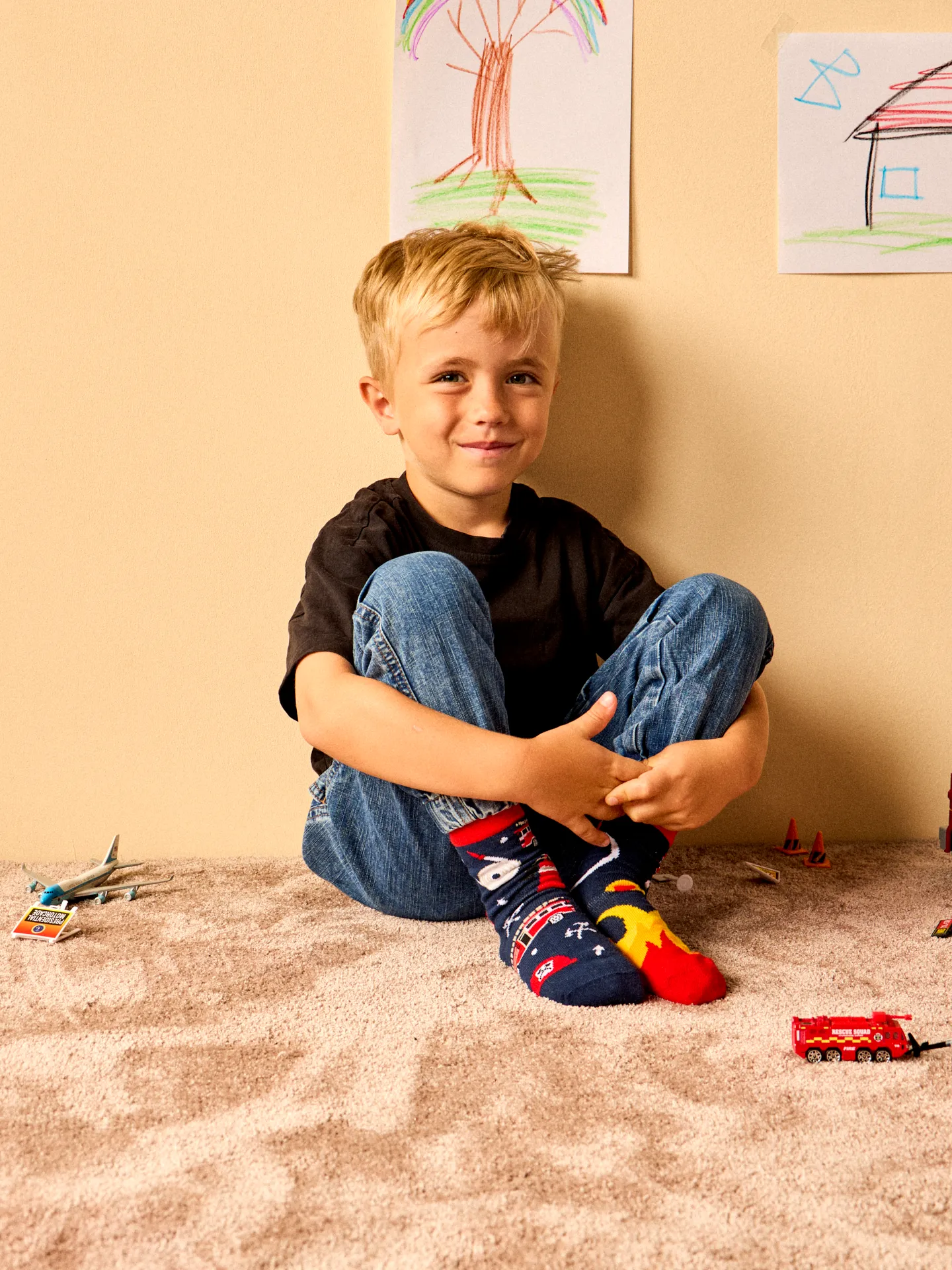 Vrolijke kindersokken Brandweerman - Image 4