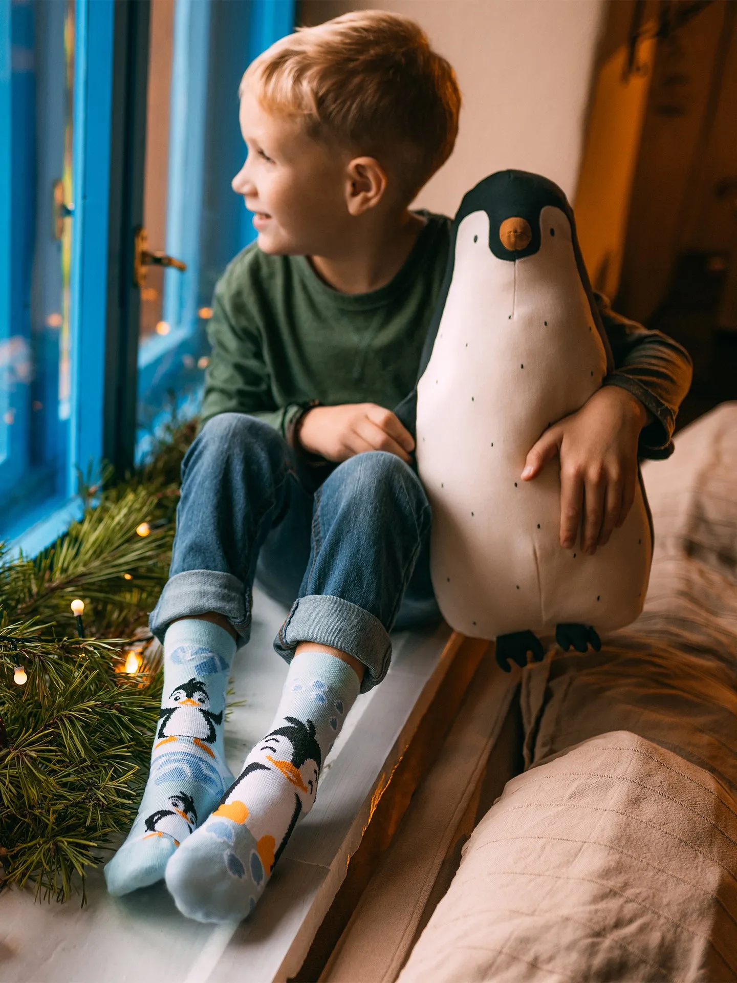 Vrolijke kindersokken Vrolijke pinguïn - Image 2