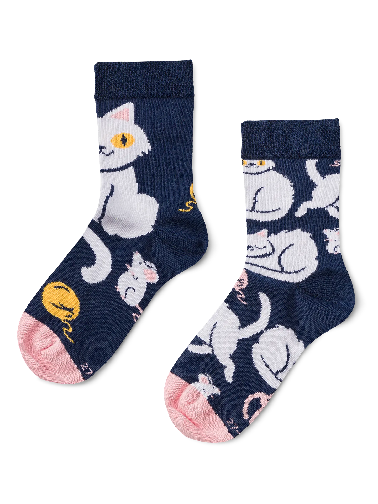 Vrolijke kindersokken Speels katje