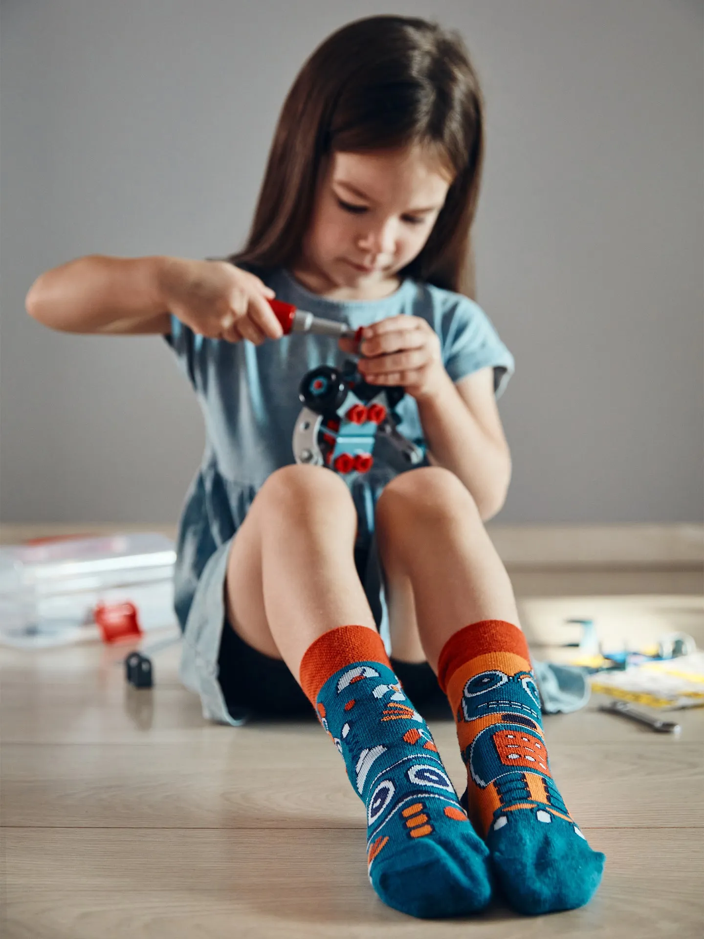 Vrolijke kindersokken Robot - Image 2
