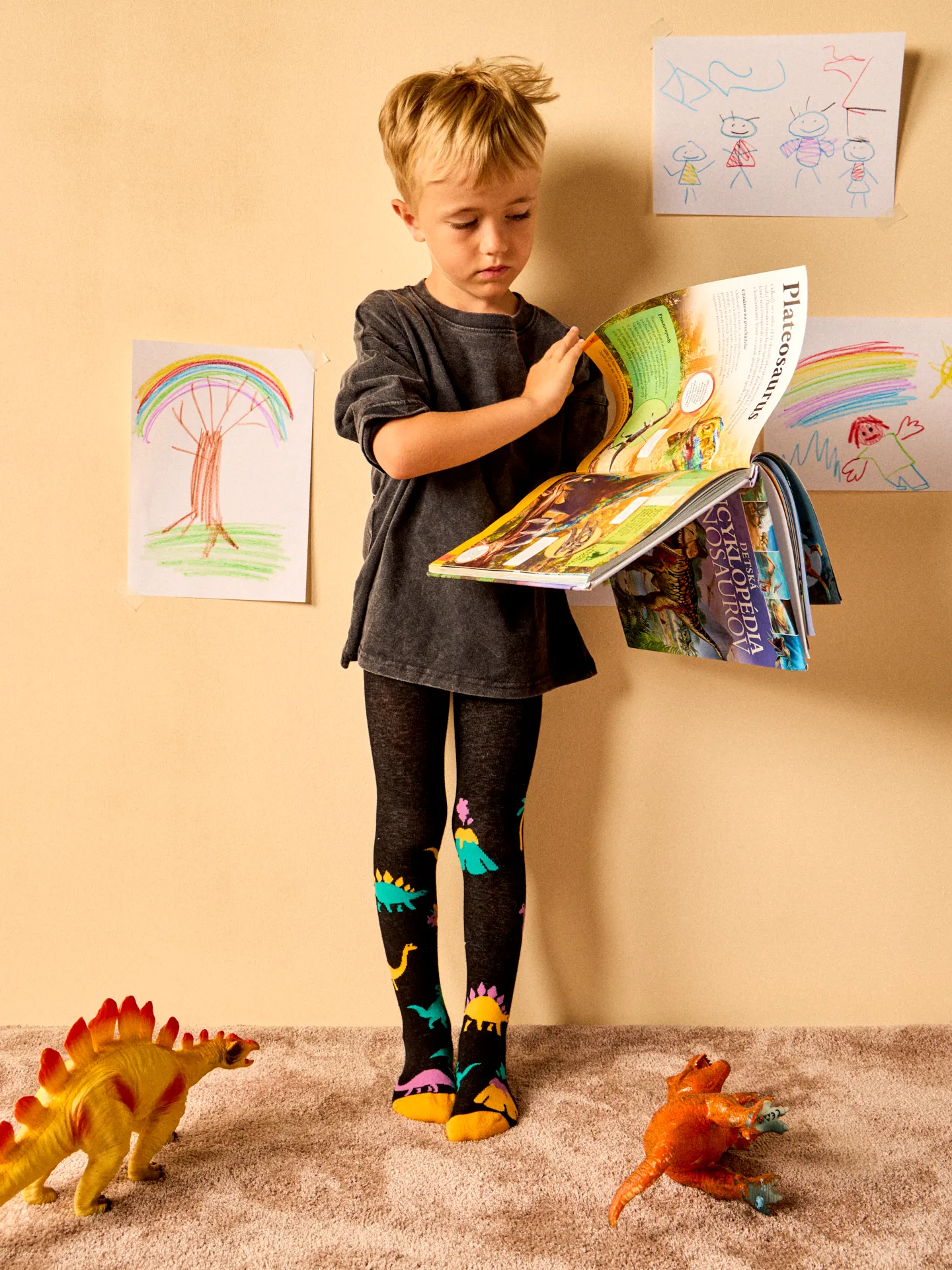 Vrolijke kindermaillot Dino's en vulkanen - Image 5