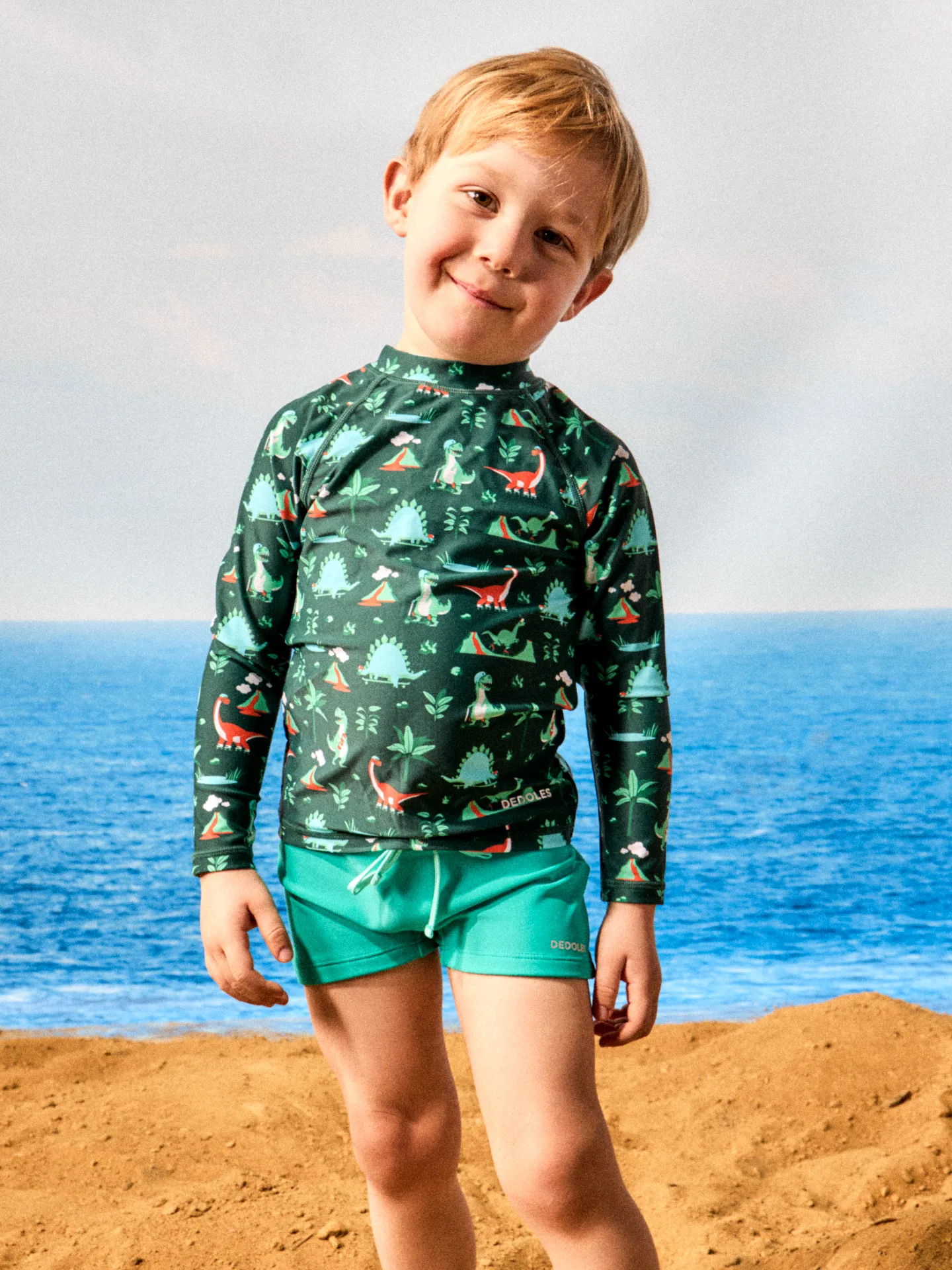 UV-beschermend zwemshirt voor kinderen Dino-skatepark - Image 2