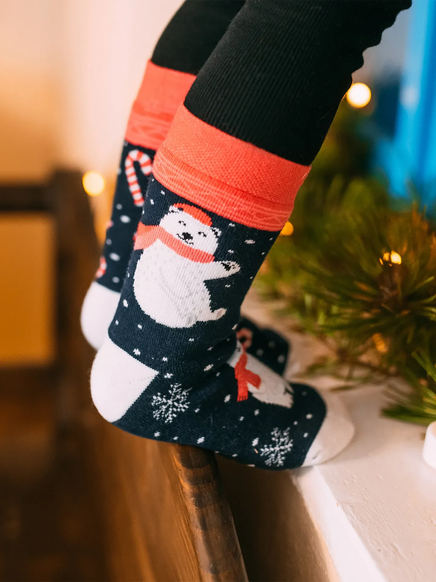 Vrolijke warme kindersokken Kerstmis IJsbeer - Image 4