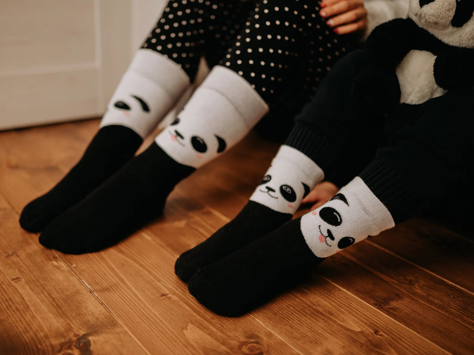 Vrolijke warme kindersokken Happy panda - Image 3