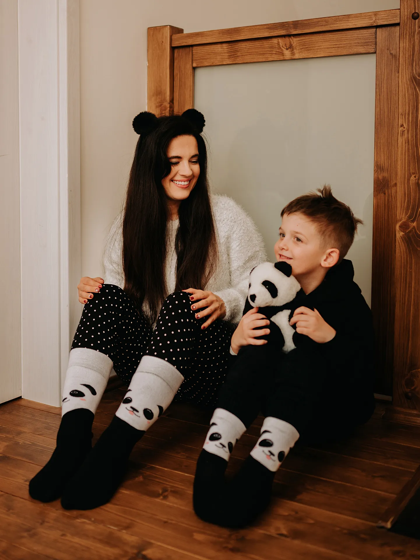 Vrolijke warme kindersokken Happy panda - Image 4
