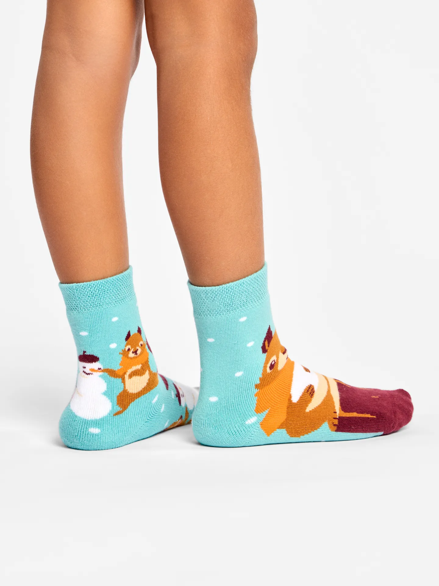 Vrolijke warme kindersokken Wintereekhoorn - Image 3