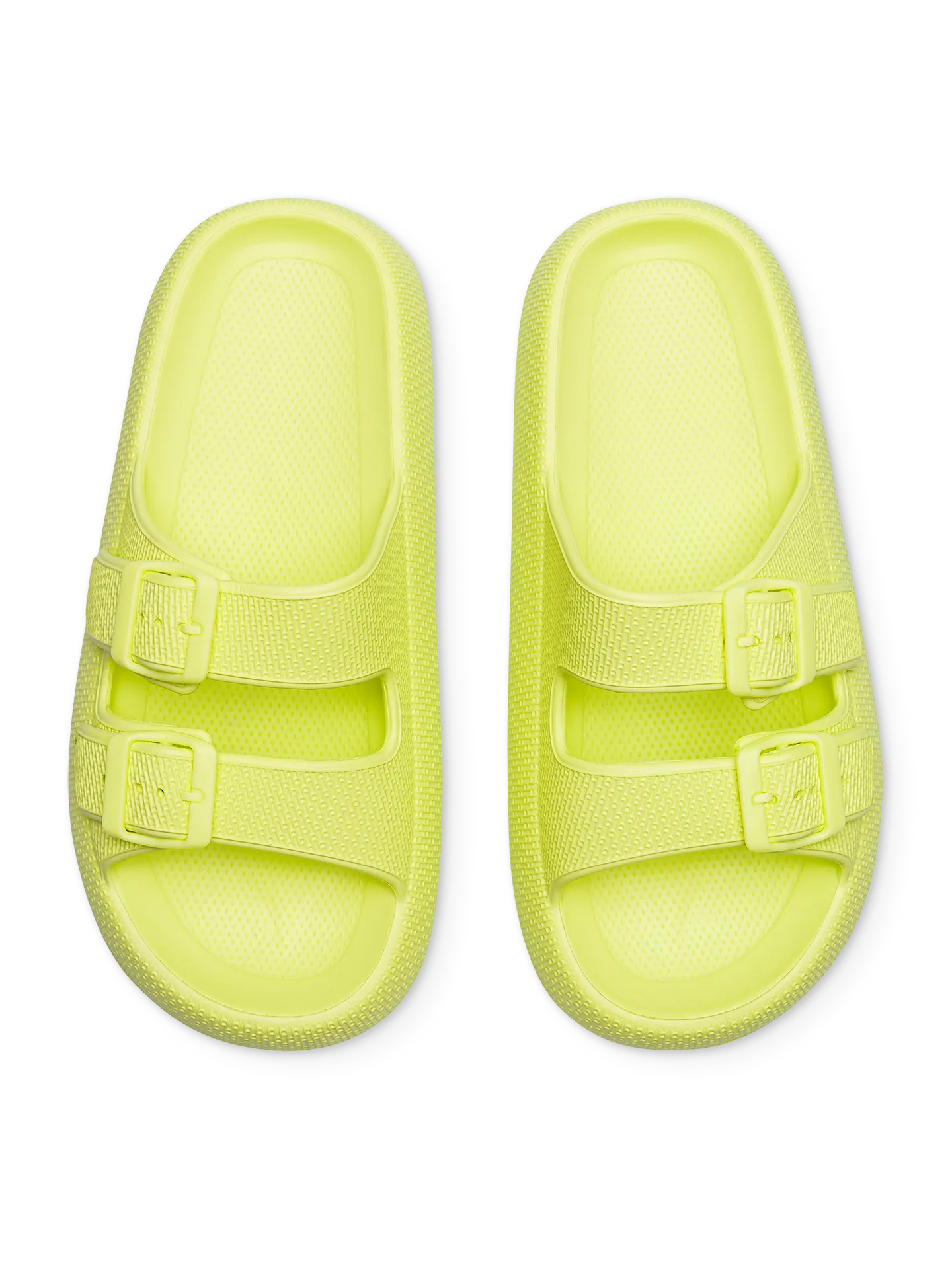 Licht-lime dames plateausandalen