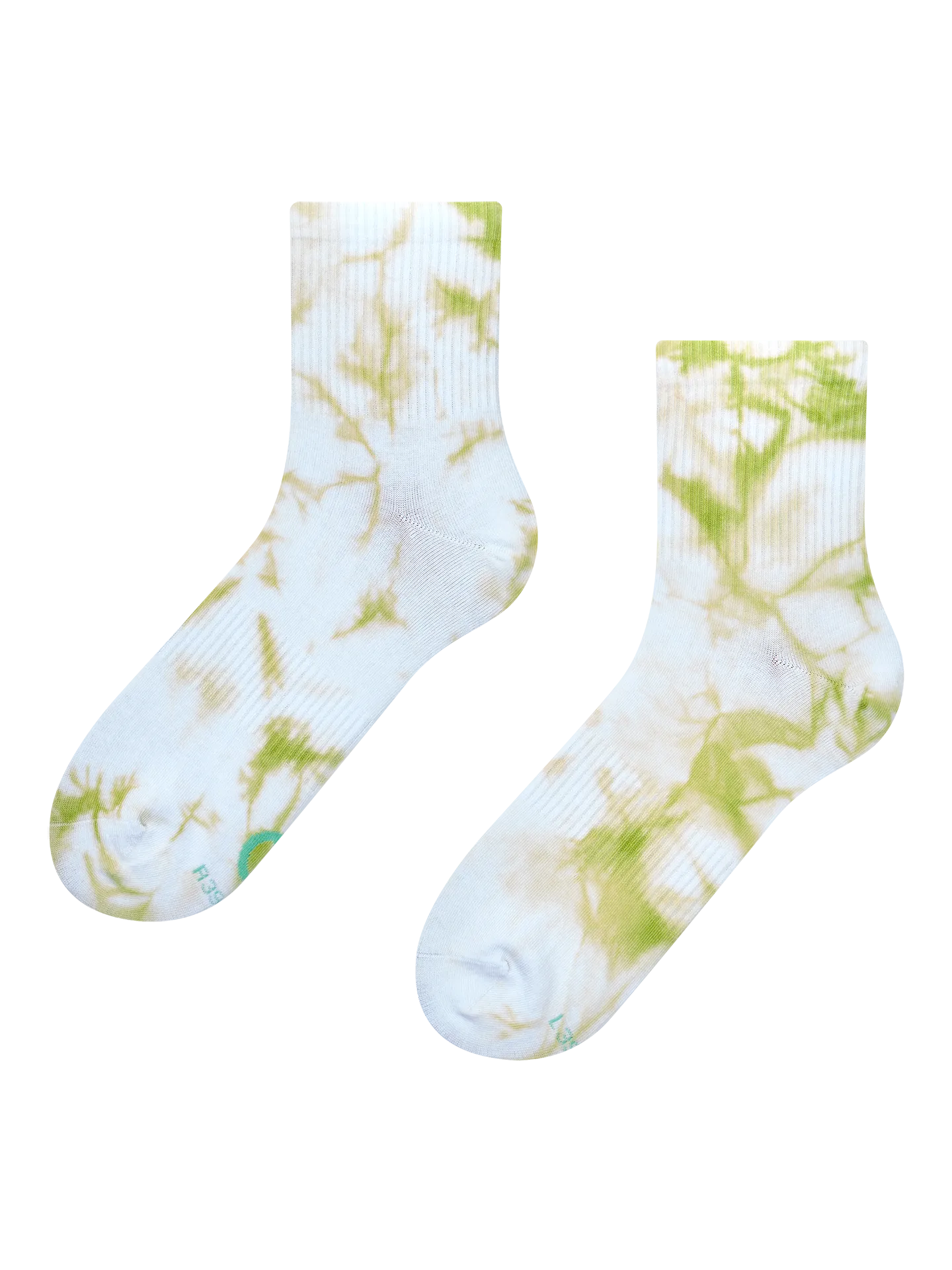 Crewsokken tie-dye Limoen