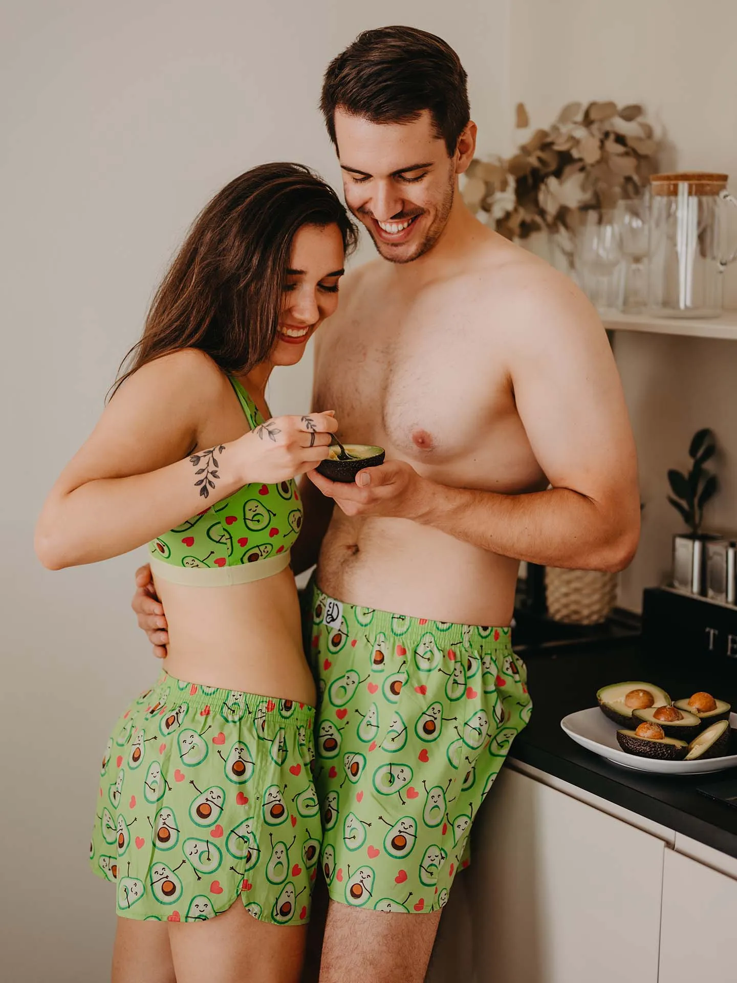 Vrolijke herenboxershorts Avocado-liefde - Image 6