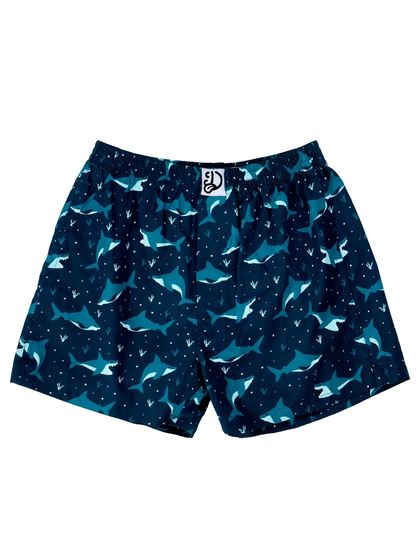 Vrolijk herenboxershort Blauwe haai