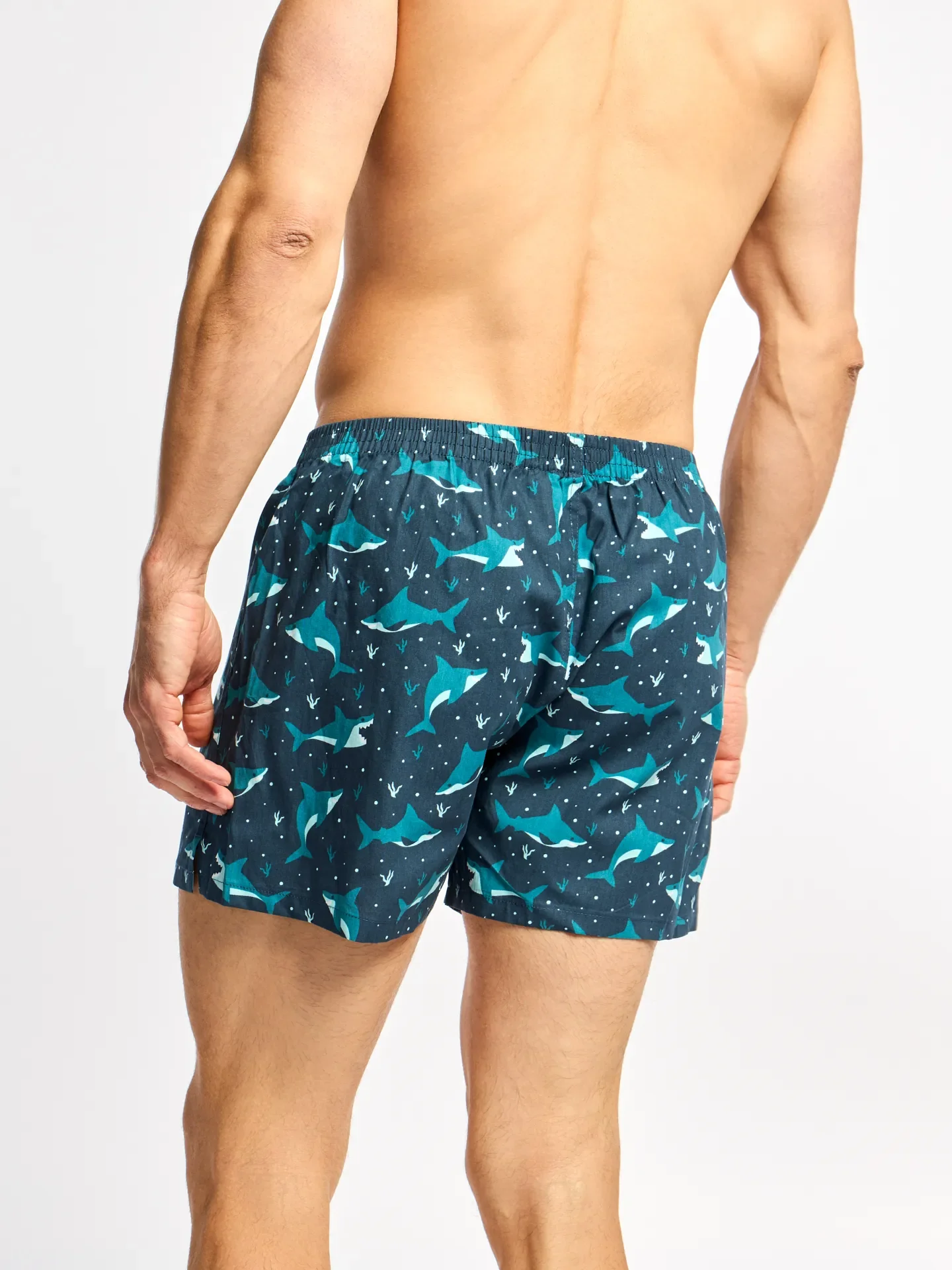 Vrolijk herenboxershort Blauwe haai - Image 2