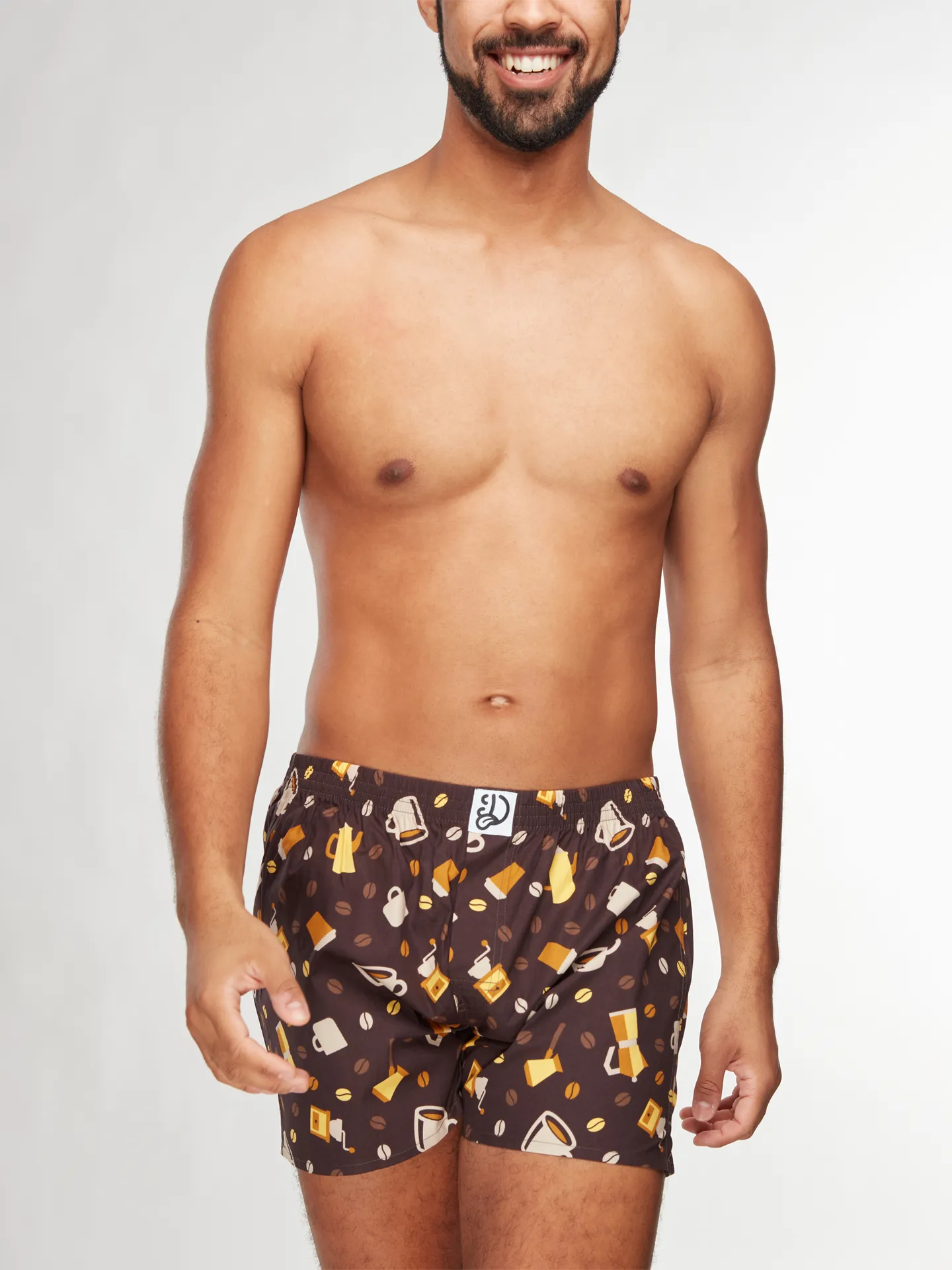 Vrolijke herenboxershorts Koffiebonen - Image 3