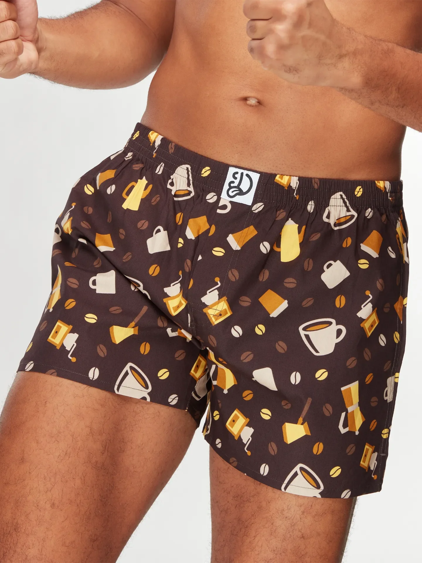 Vrolijke herenboxershorts Koffiebonen - Image 4