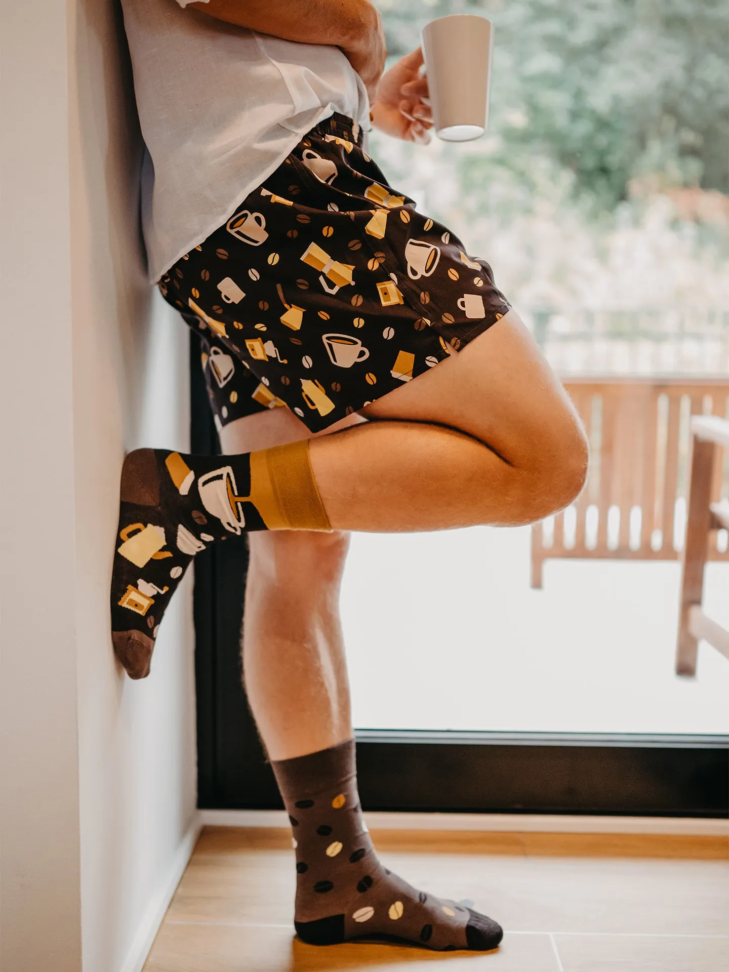 Vrolijke herenboxershorts Koffiebonen - Image 6