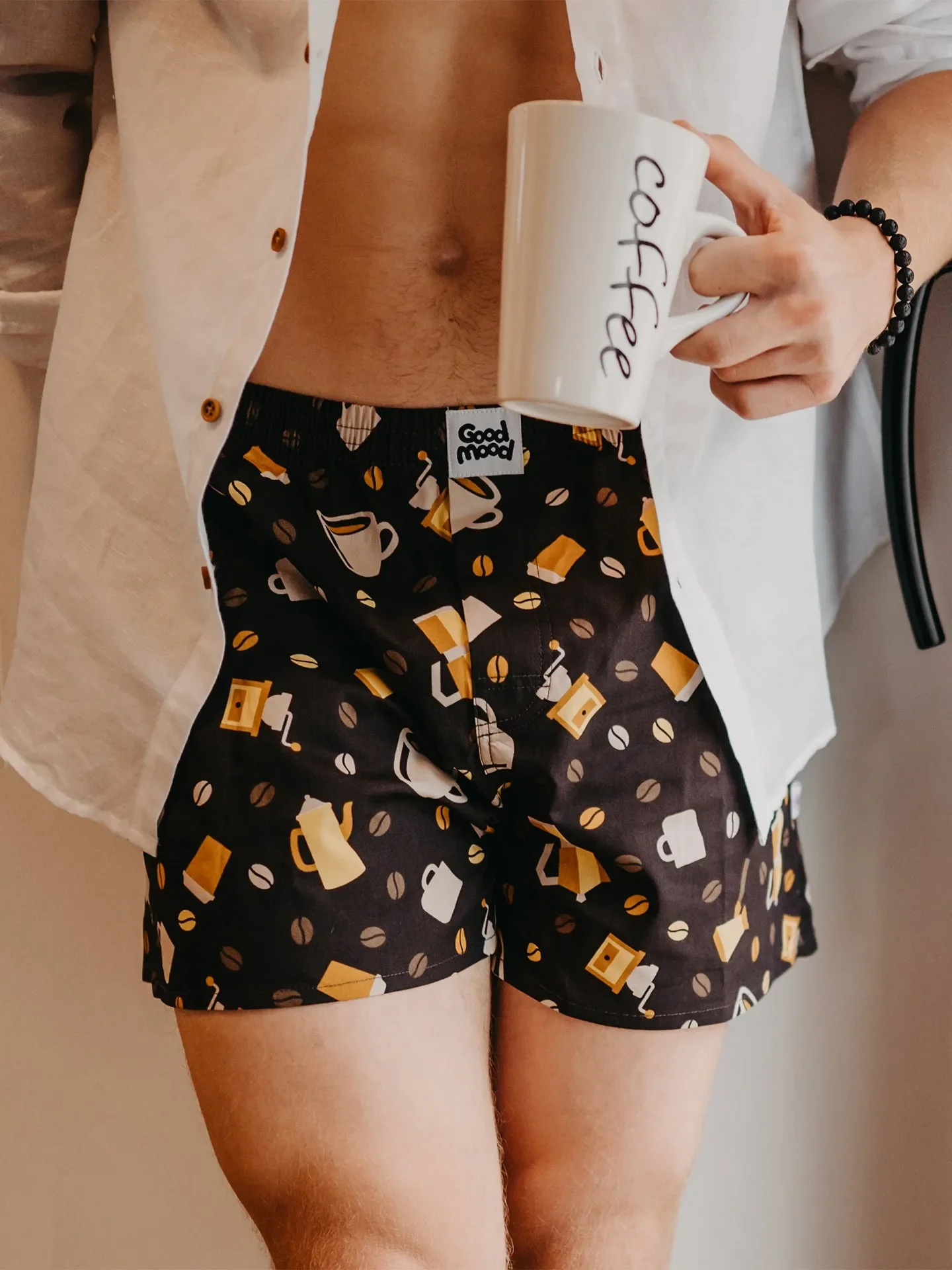 Vrolijke herenboxershorts Koffiebonen - Image 7