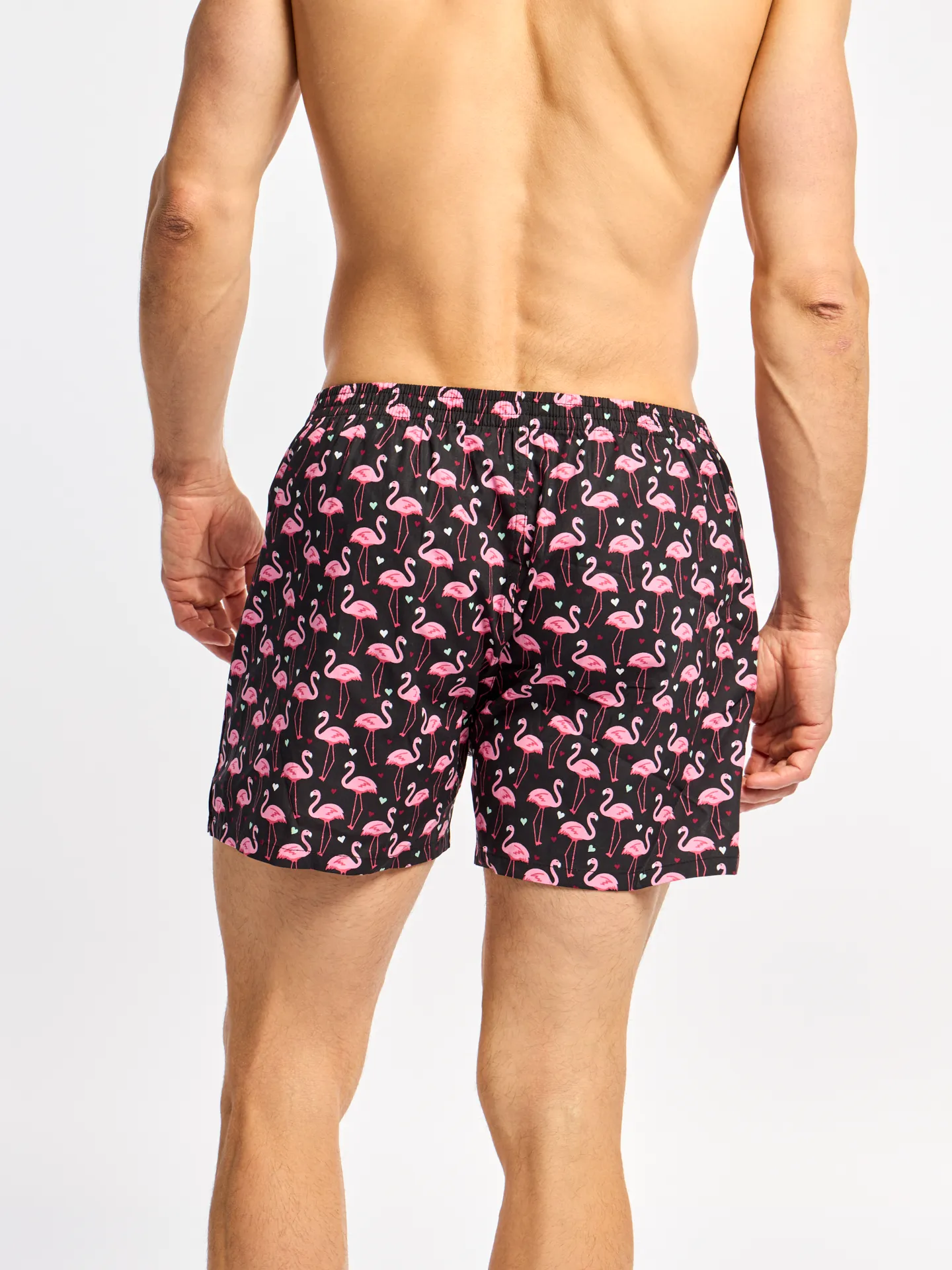 Vrolijk herenboxershort Flamingo's en hartjes - Image 2