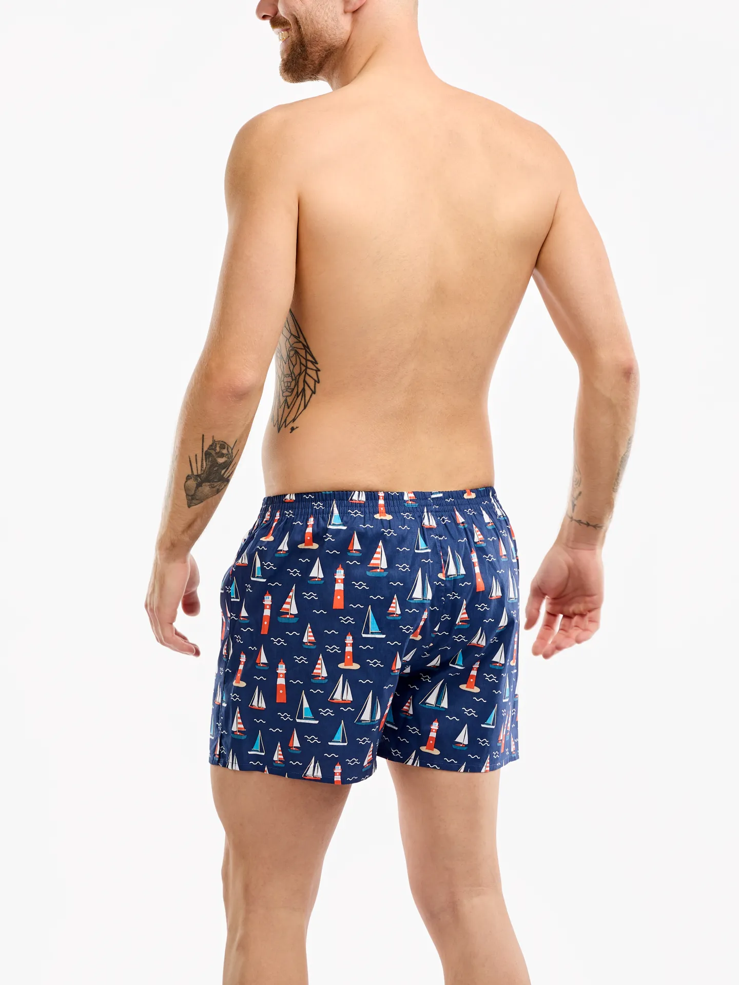 Boxershorts voor heren Vuurtoren en zeilboten - Image 4