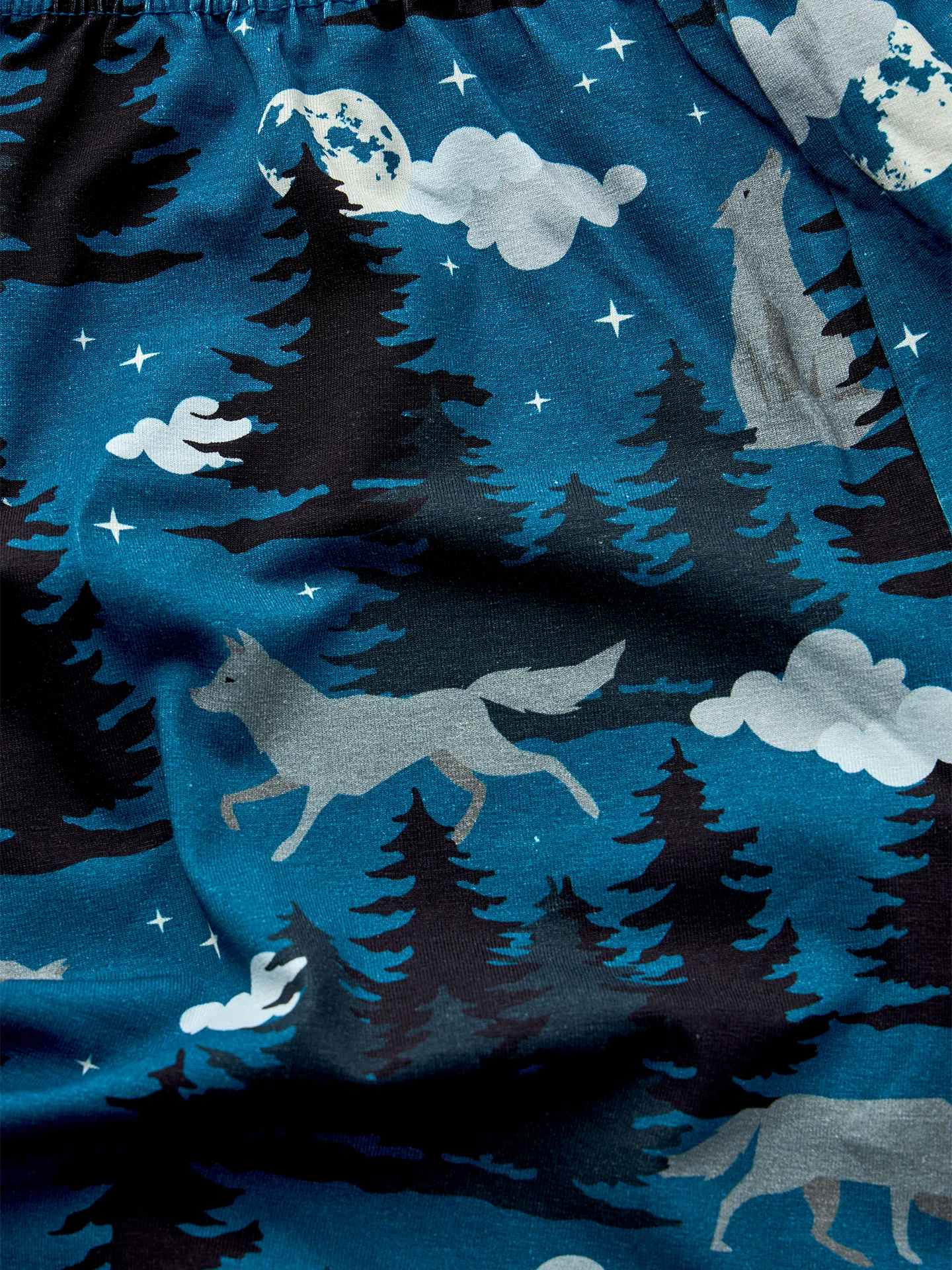 Vrolijke herenpyjama Wolf en maan - Image 3