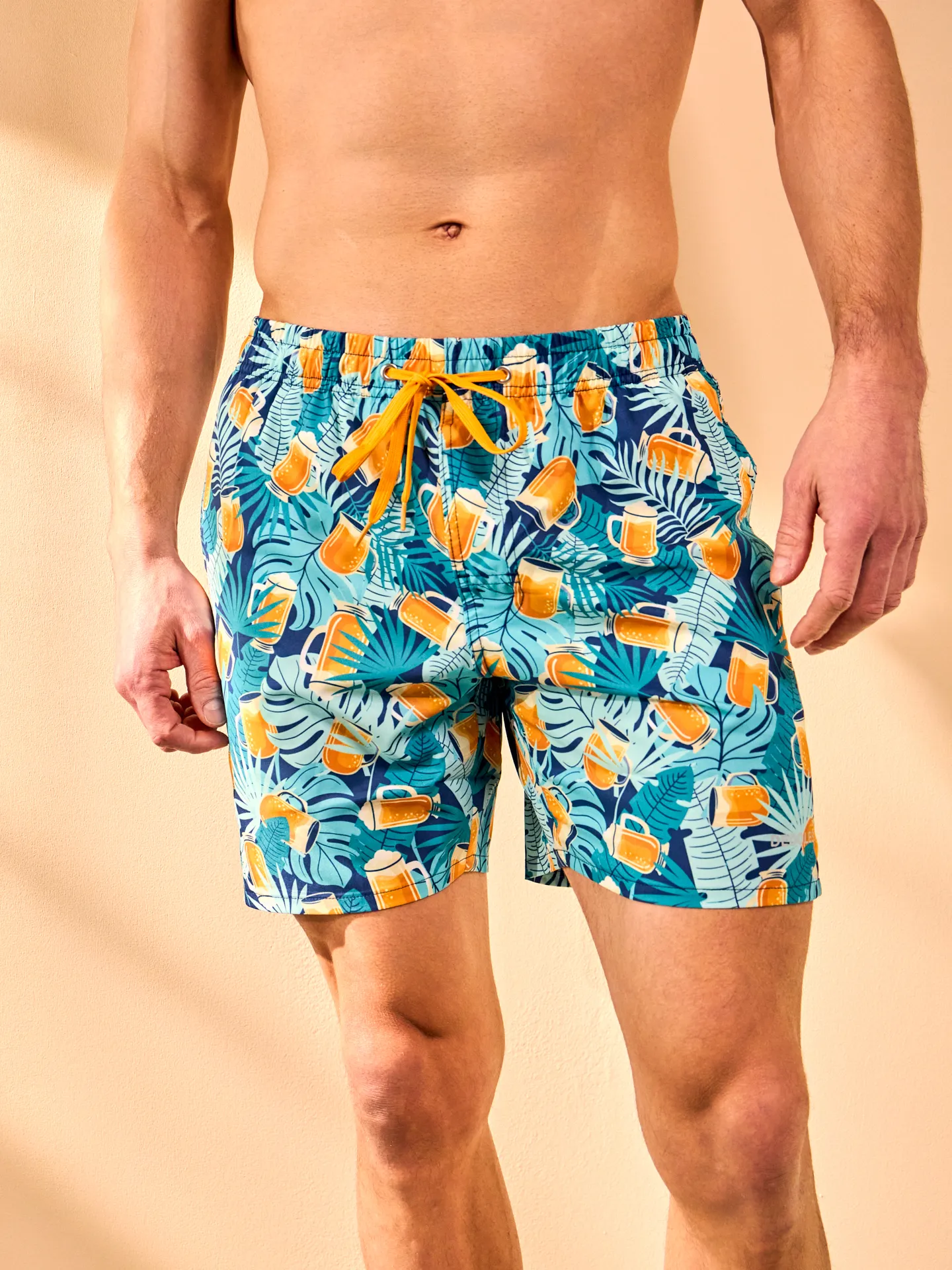 Vrolijk zwemshort voor heren Tropisch bier - Image 5