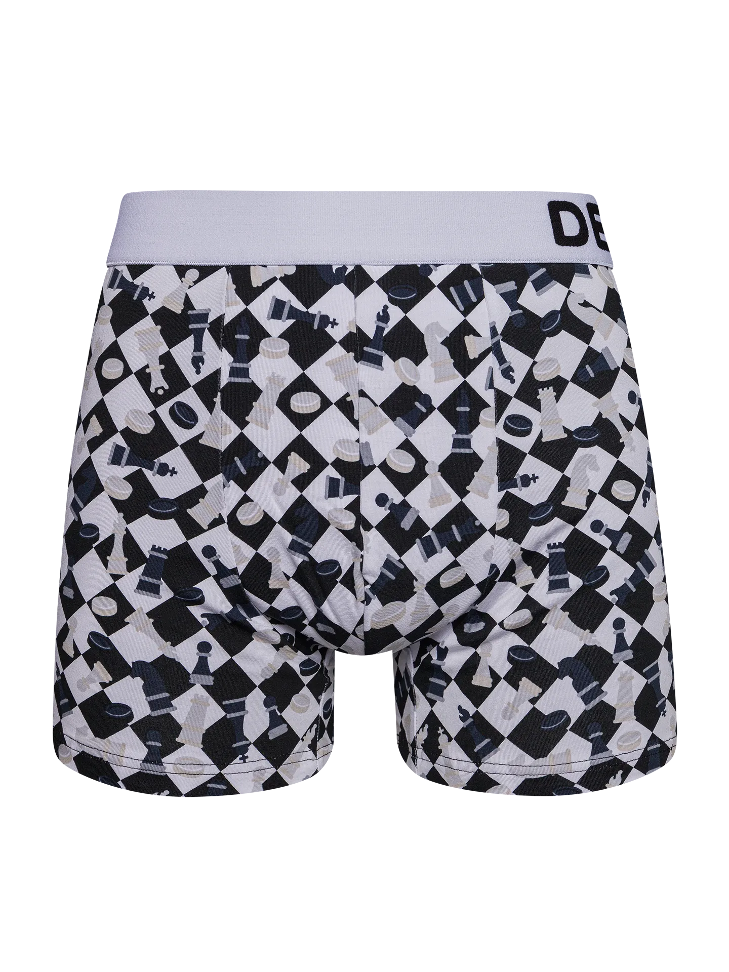 Vrolijke heren trunks Dammen en schaken