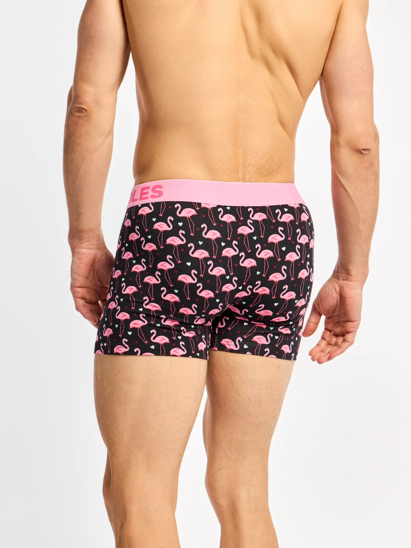 Vrolijke herentrunks Flamingo's & harten - Image 3