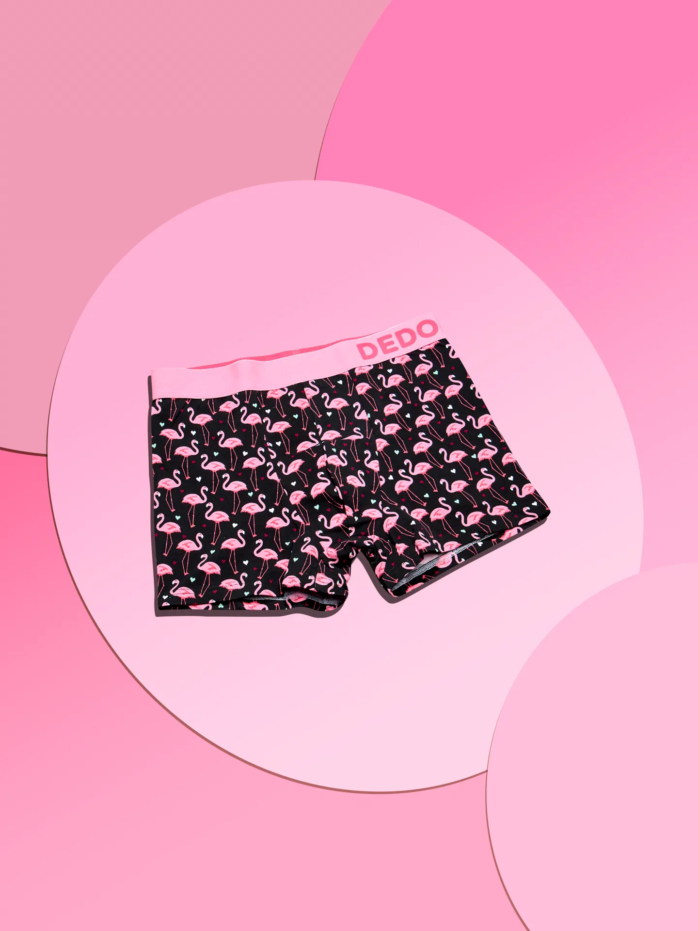 Vrolijke herentrunks Flamingo's & harten - Image 5