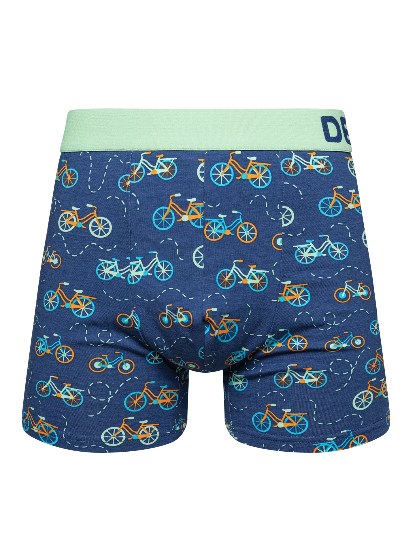 Vrolijke herentrunks Oranje fiets