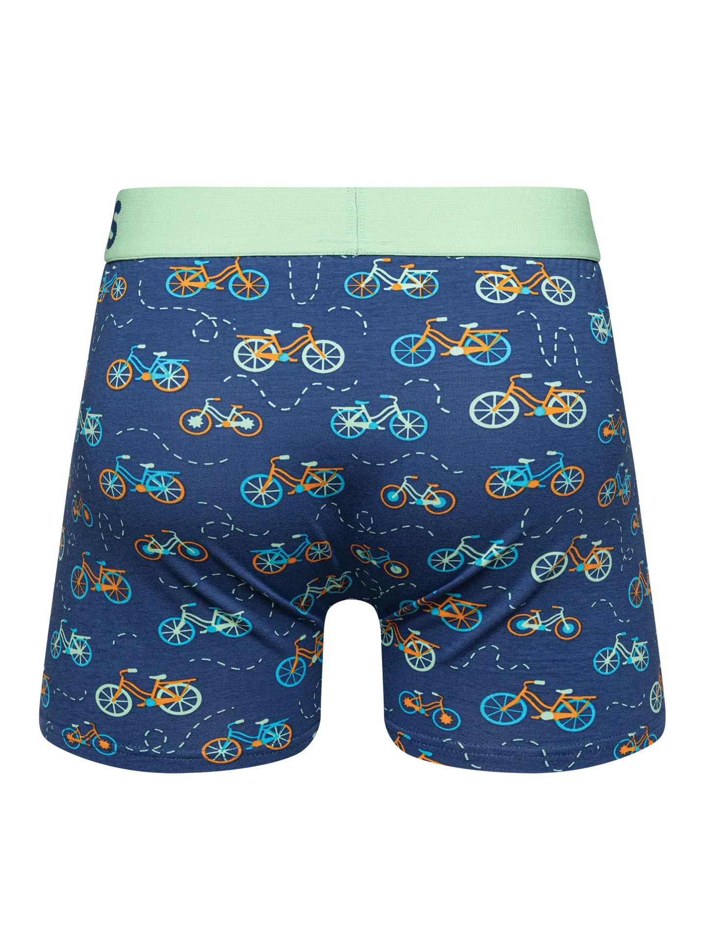 Vrolijke herentrunks Oranje fiets - Image 2