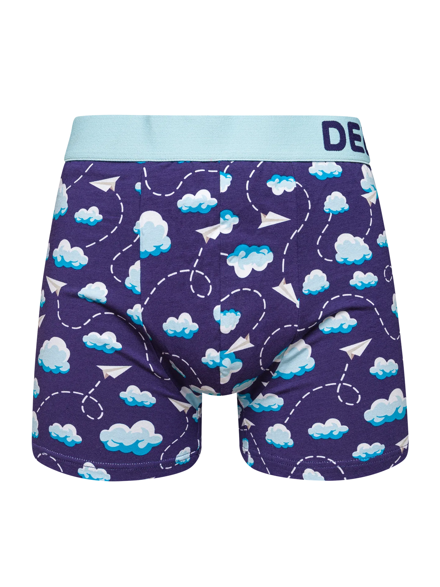 Vrolijke herentrunks Papieren vliegtuigjes & wolken