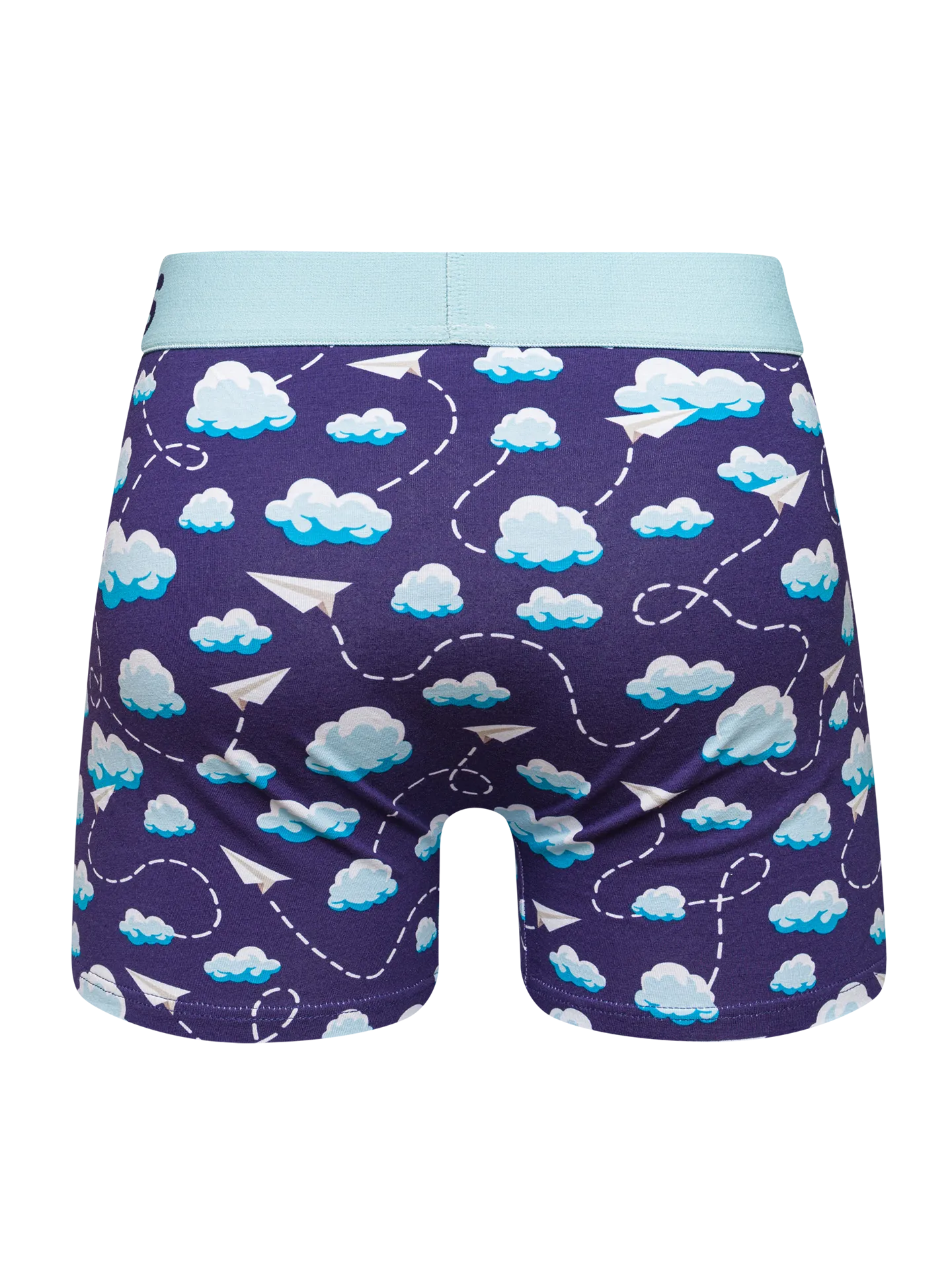Vrolijke herentrunks Papieren vliegtuigjes & wolken - Image 2