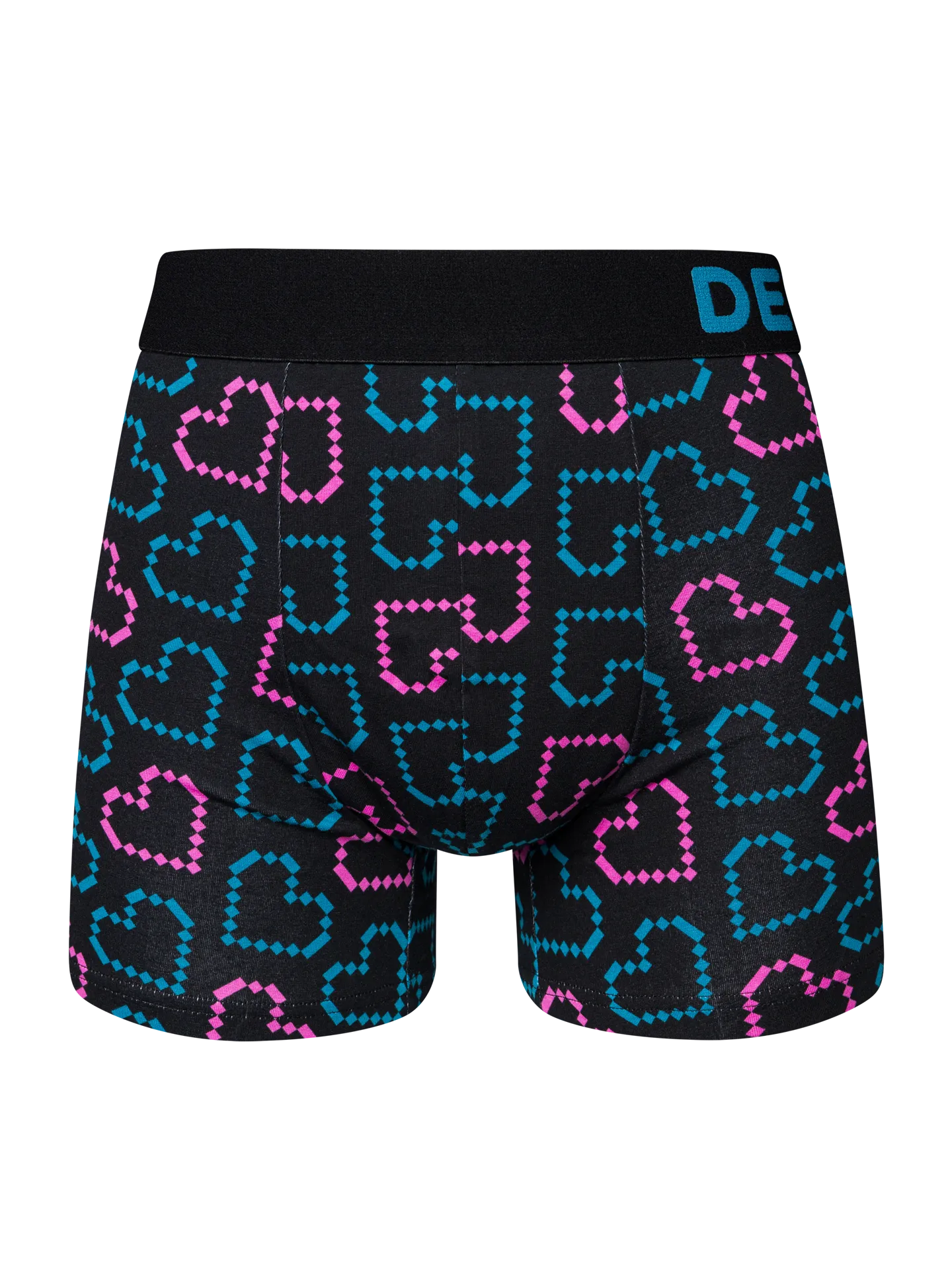 Vrolijke herentrunks Pixelharten