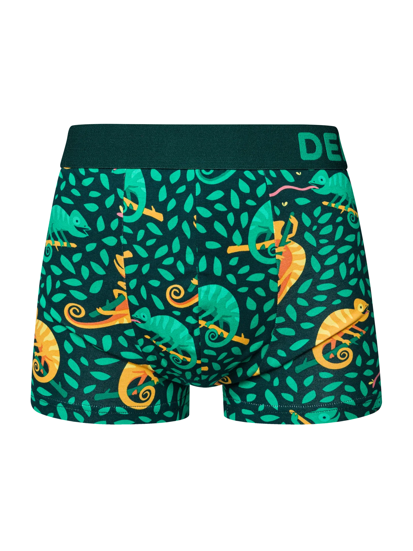Korte herentrunks Kameleon op jacht
