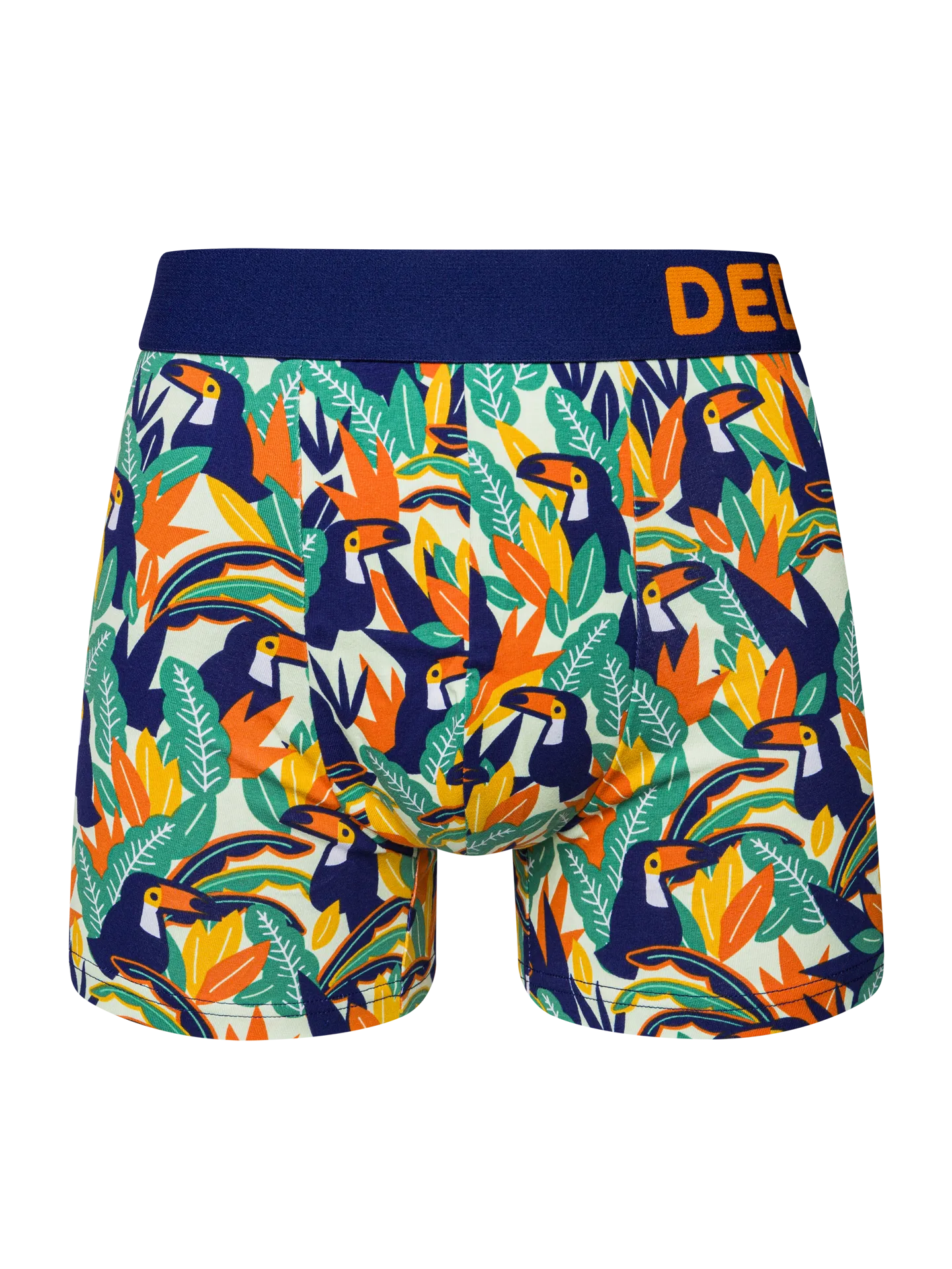 Vrolijke herentrunks Toekan en blaadjes