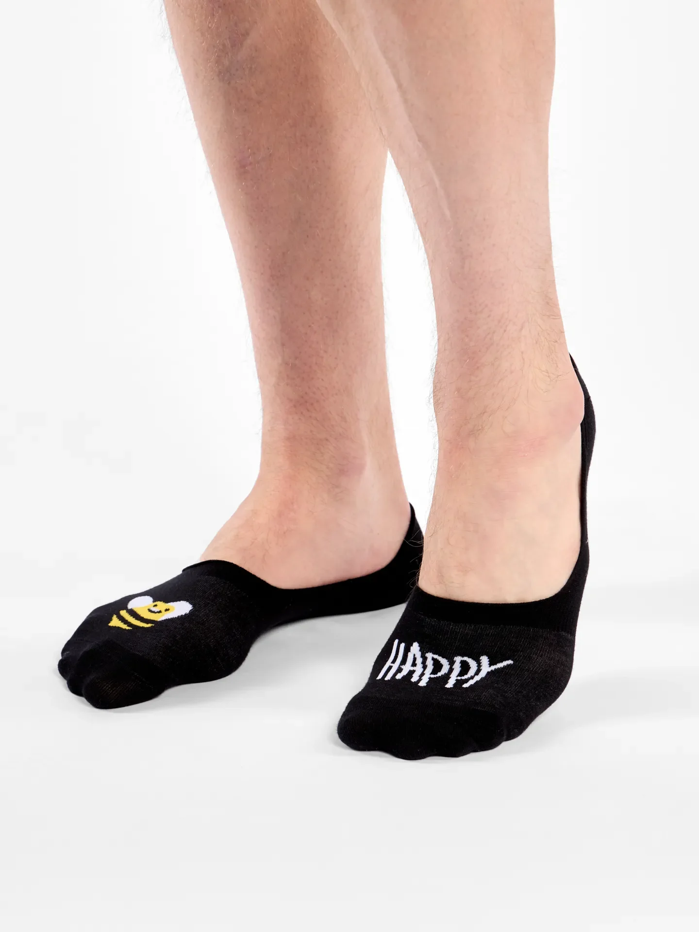 Vrolijke no-show sokken Be happy - Image 2