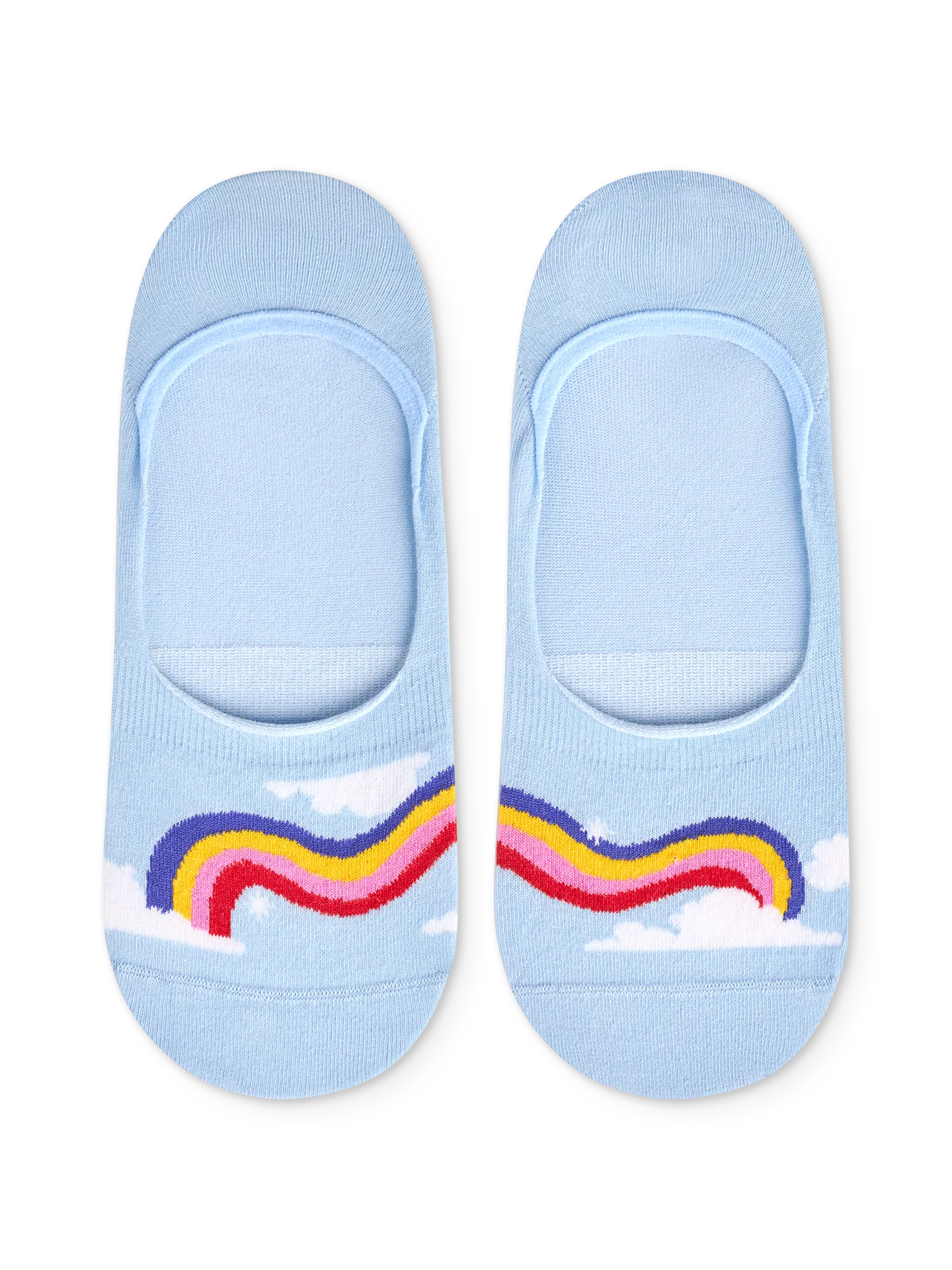 Vrolijke no-show sokken Regenbooglucht