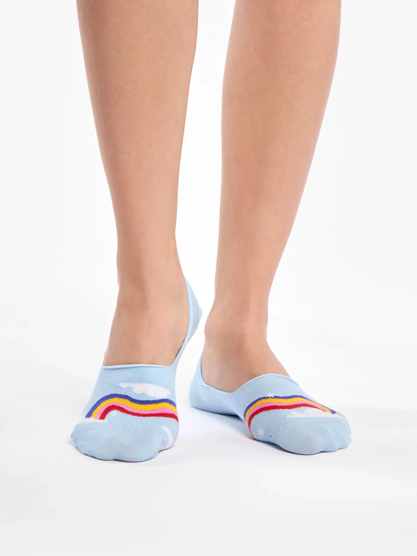 Vrolijke no-show sokken Regenbooglucht - Image 2