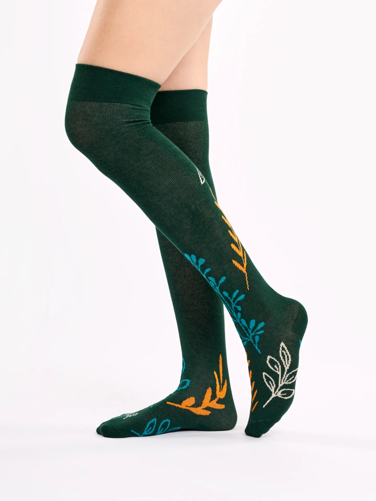 Vrolijke overknees Herfstbladeren - Image 3