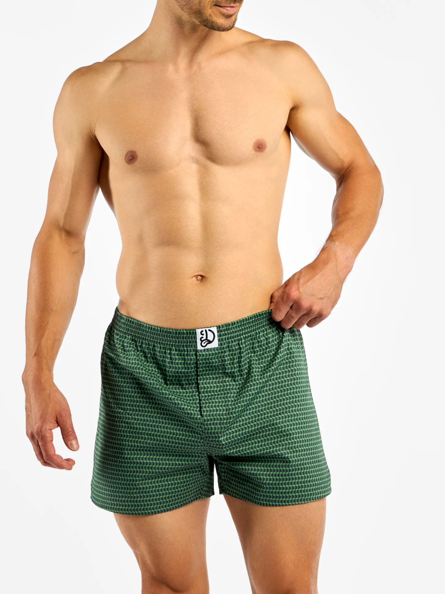 Pastelgroen heren boxershort met patroon - Image 4
