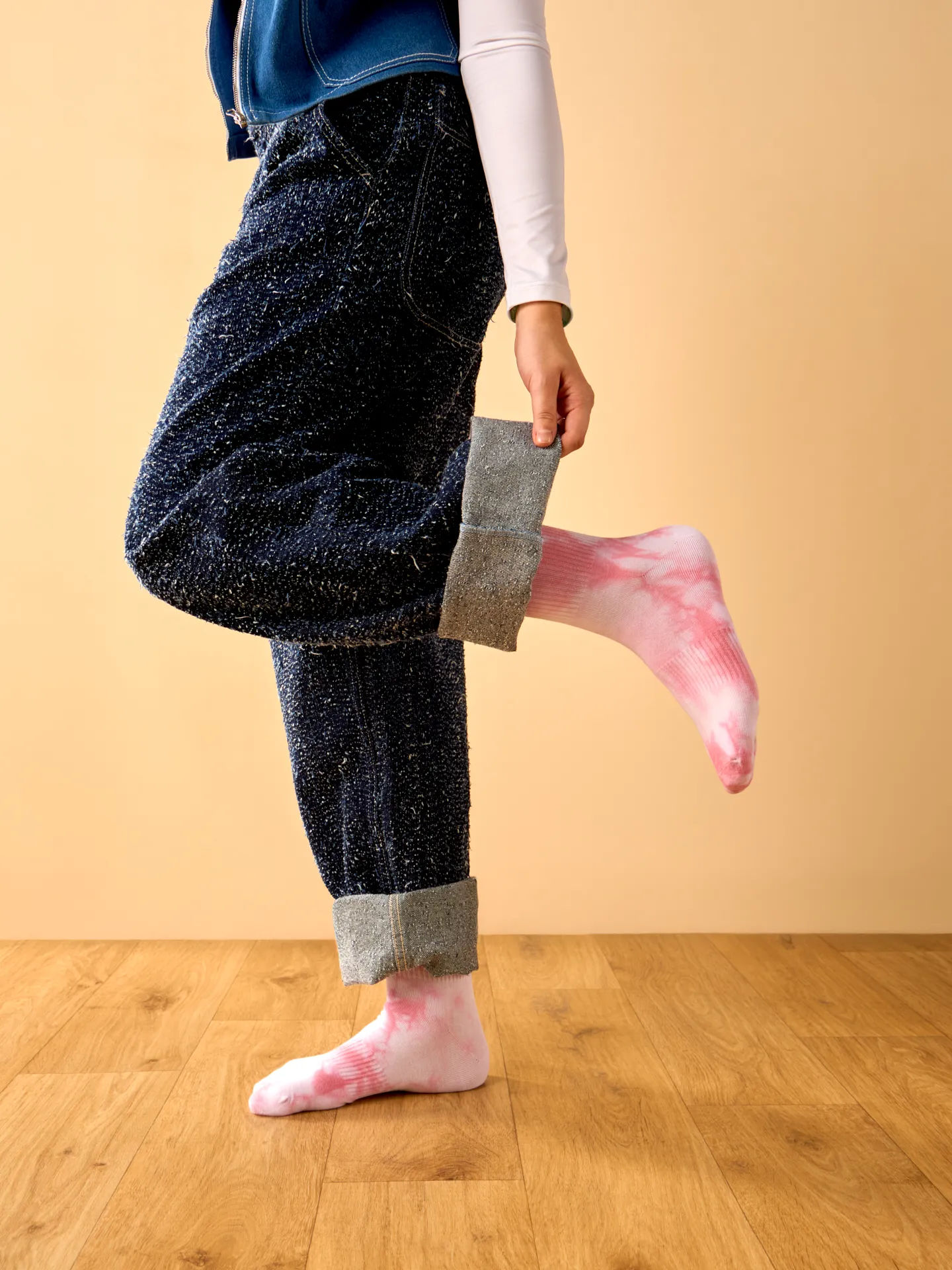 Crewsokken tie-dye Roze - Image 2