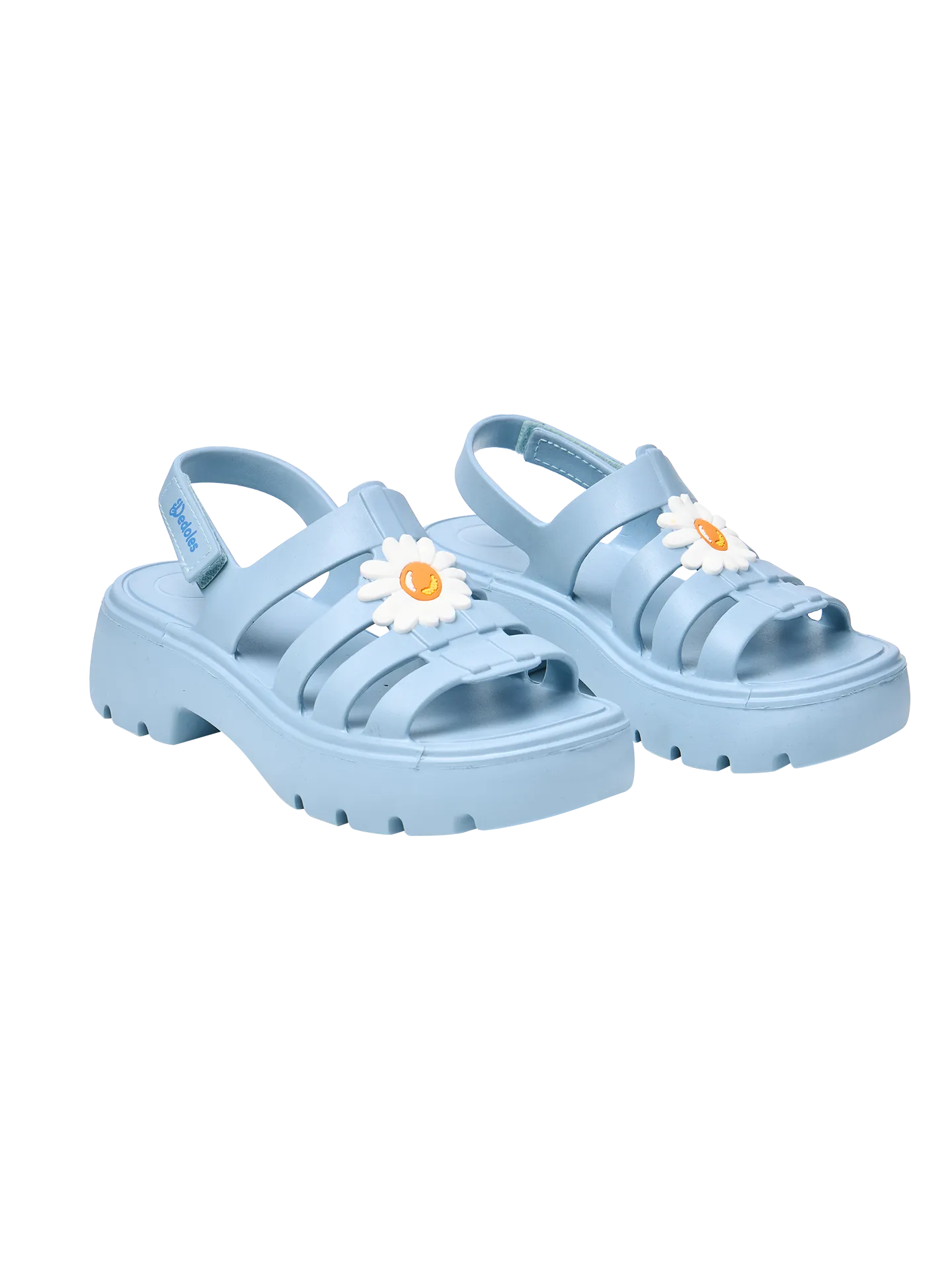 Poederblauwe fishermansandalen voor dames
