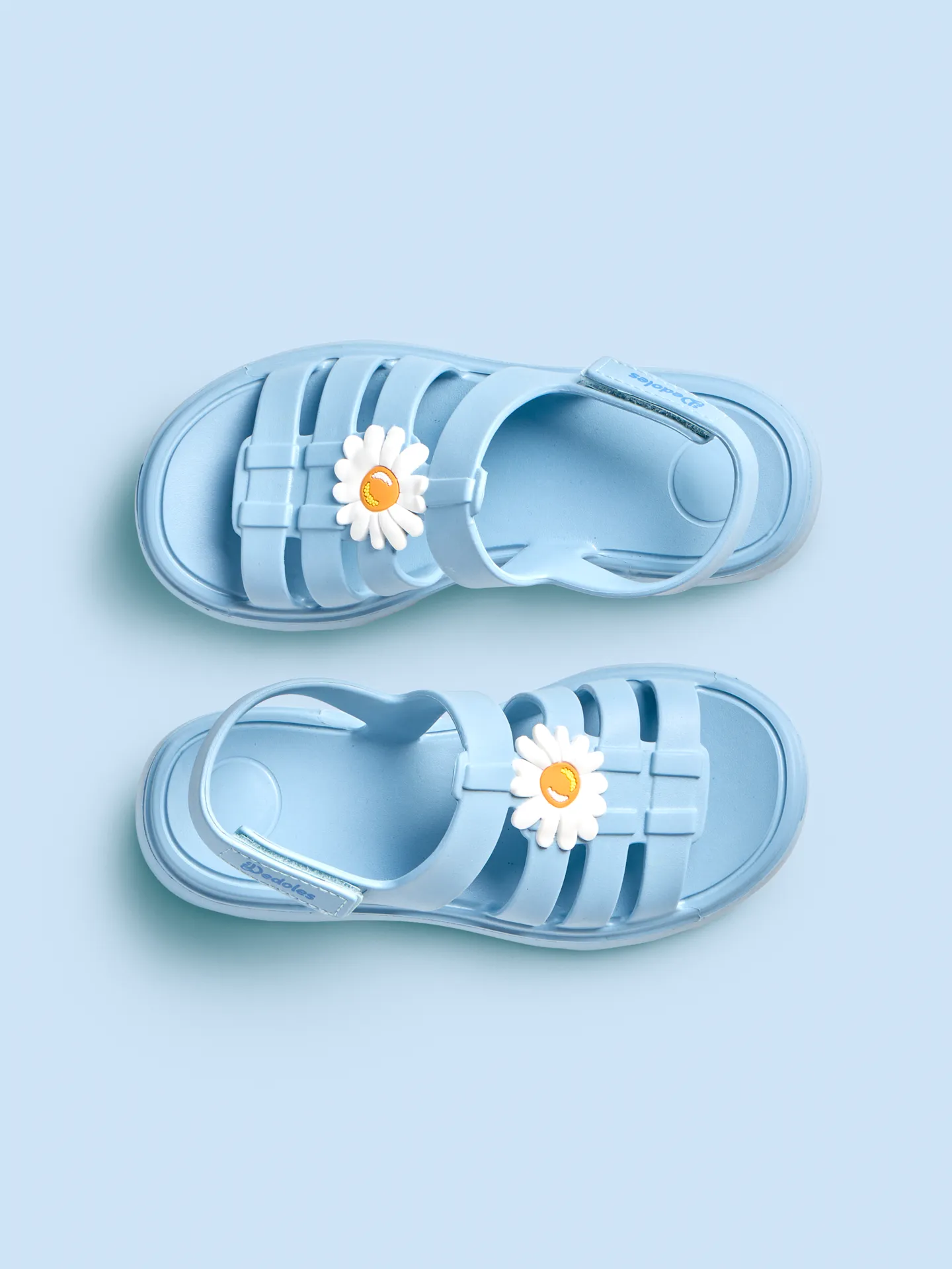 Poederblauwe fishermansandalen voor dames - Image 3