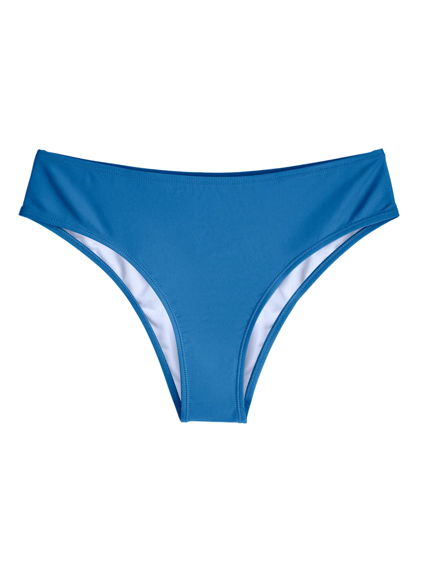 Rustige blauwe midwaist bikinislip