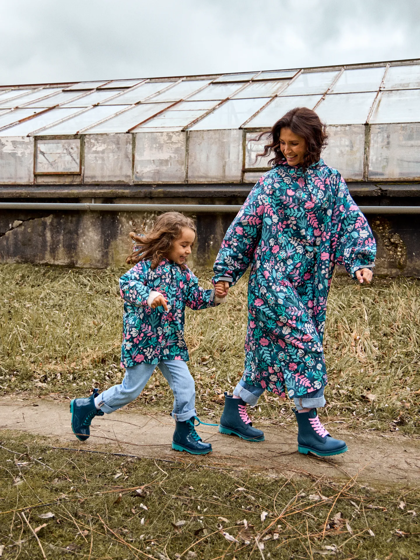 Smaragdblauwe regenlaarzen voor dames - Image 9