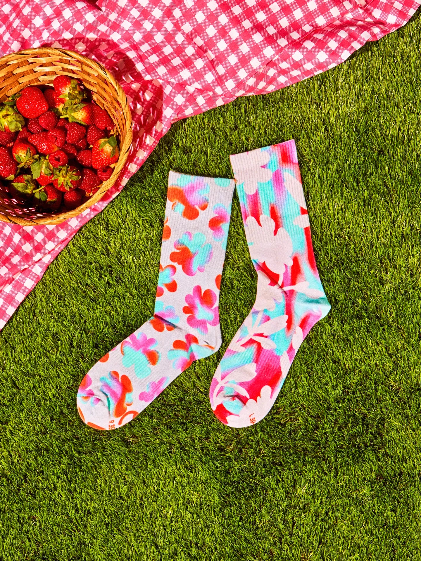 Geribbelde sokken Funky bloemen - Image 5