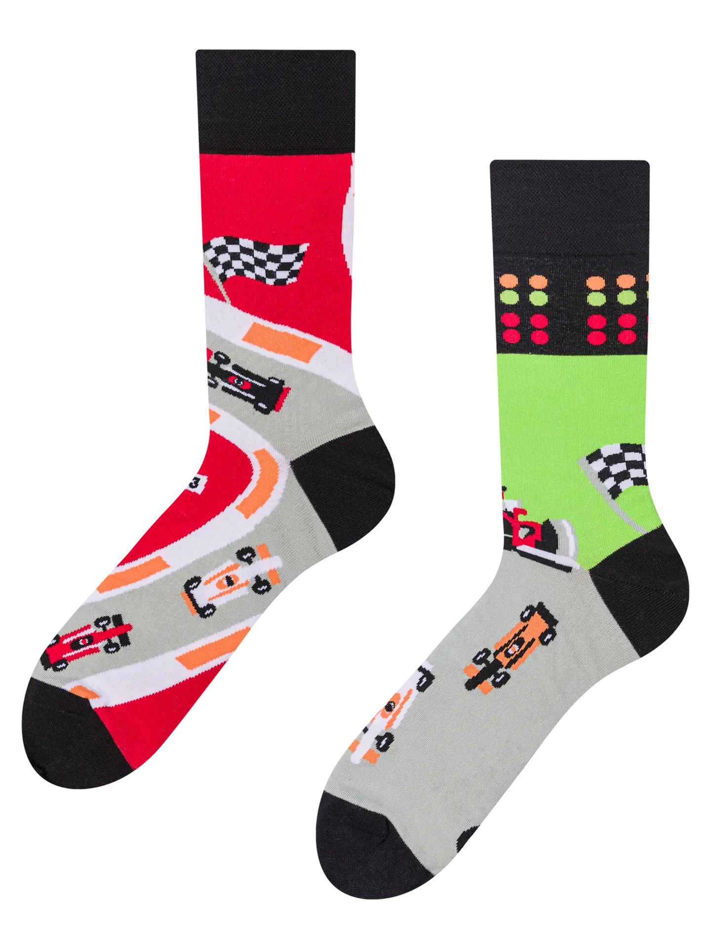 Vrolijke sokken Formule race