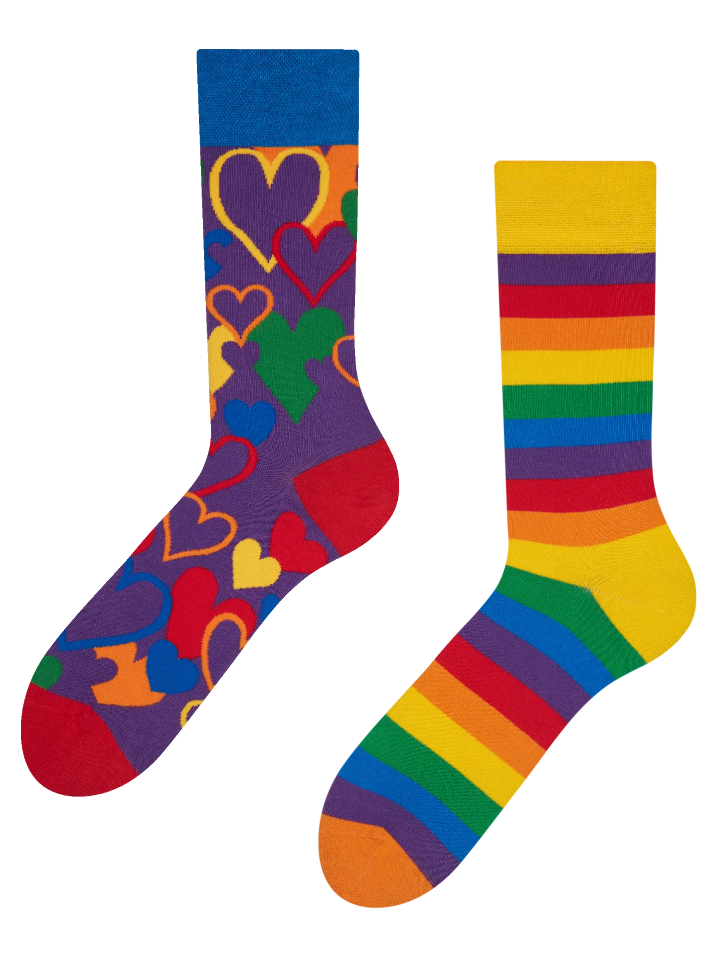 Vrolijke sokken Meerkleurige liefde