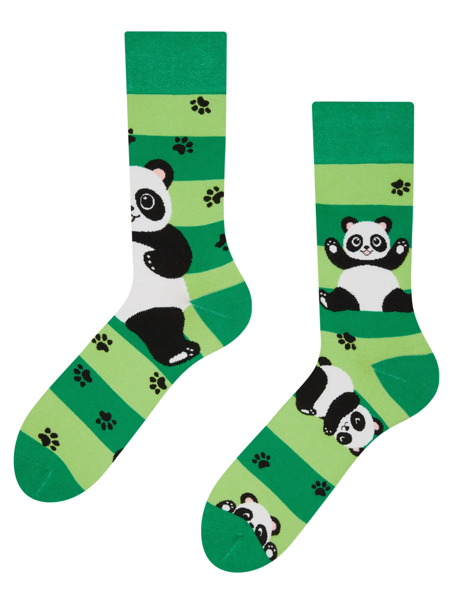 Vrolijke sokken Panda & strepen