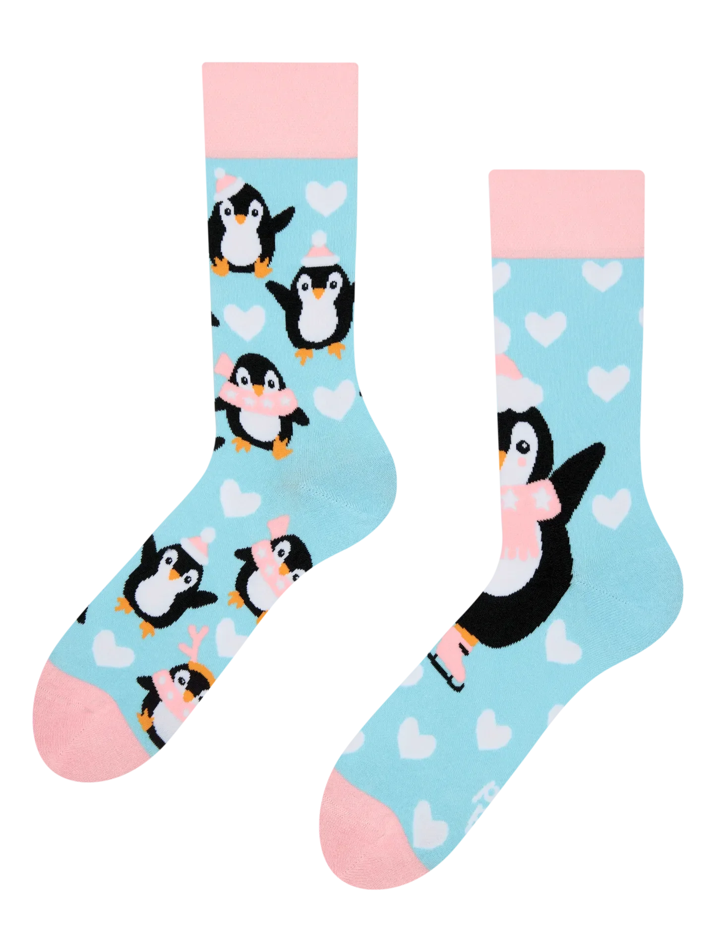 Vrolijke sokken Schaatsende pinguïn