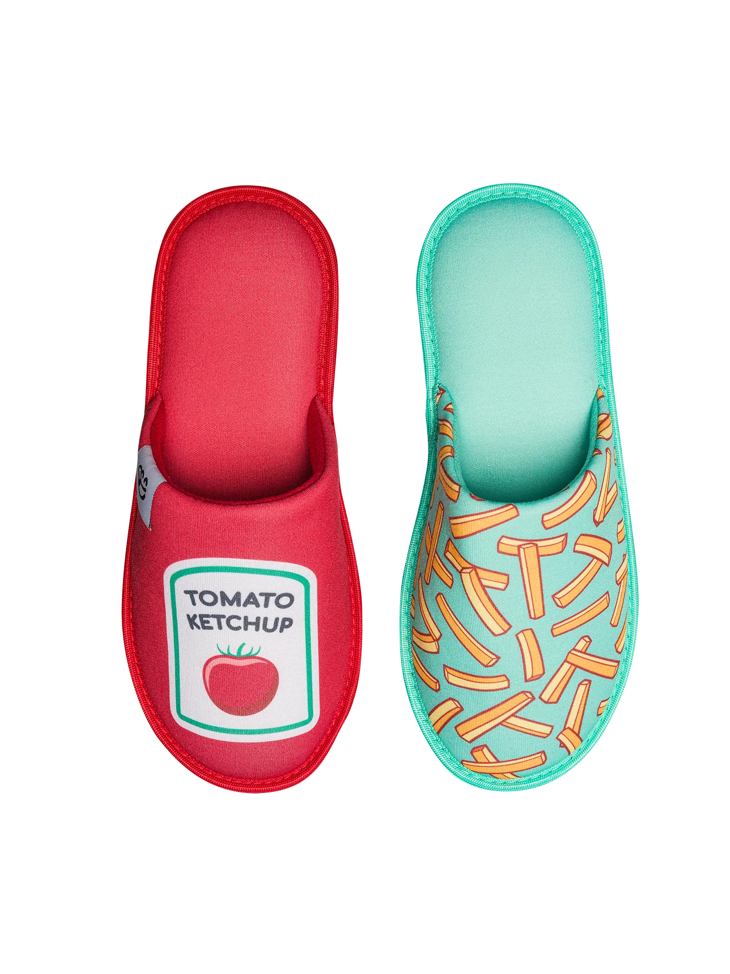 Vrolijke slippers Frietjes met ketchup